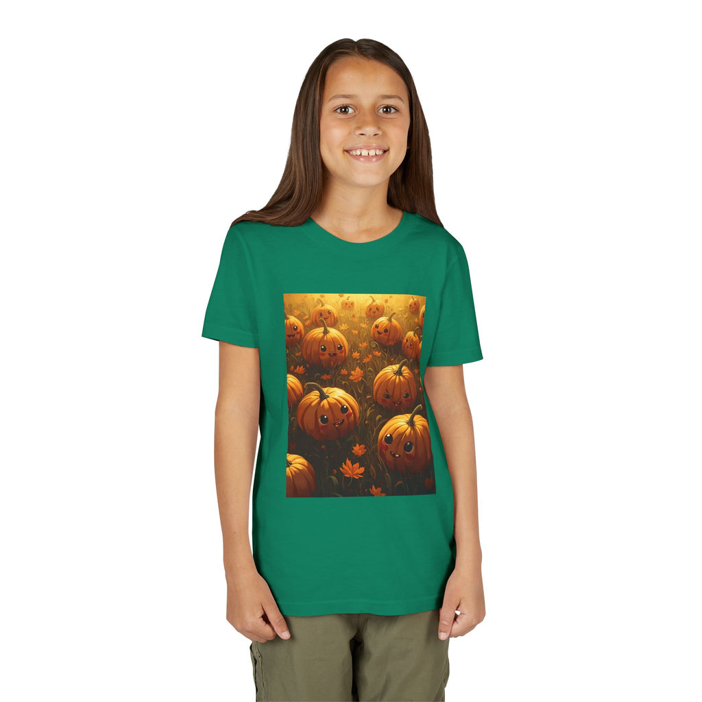 Pumpkin Halloween Youth Tee, Fall Shirt, Halloween Gift, Kids Halloween Apparel, Harvest Celebration T-shirt