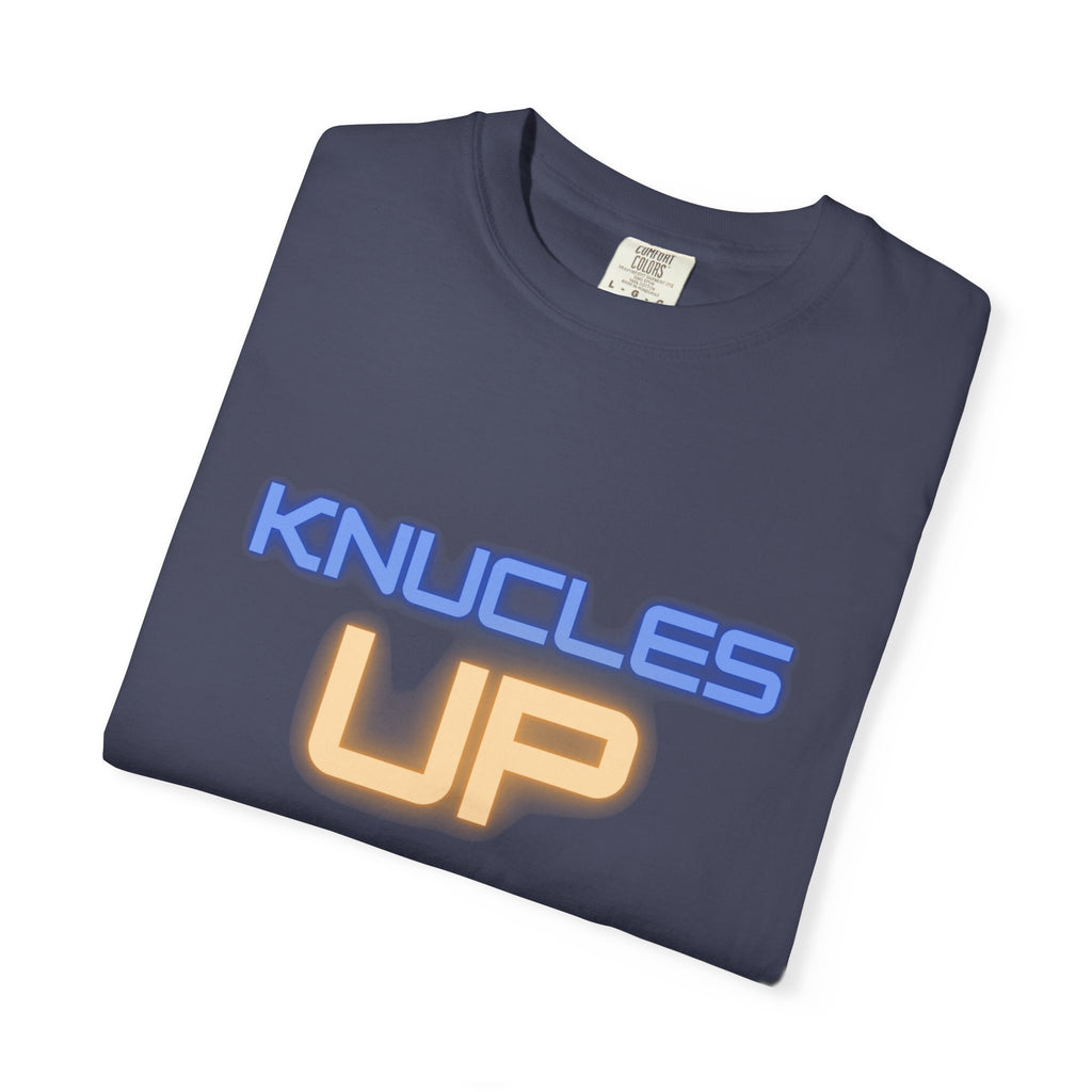 Knuckles Up Unisex Garment-Dyed T-Shirt, Casual Wear, Street Style, Graphic Tee
