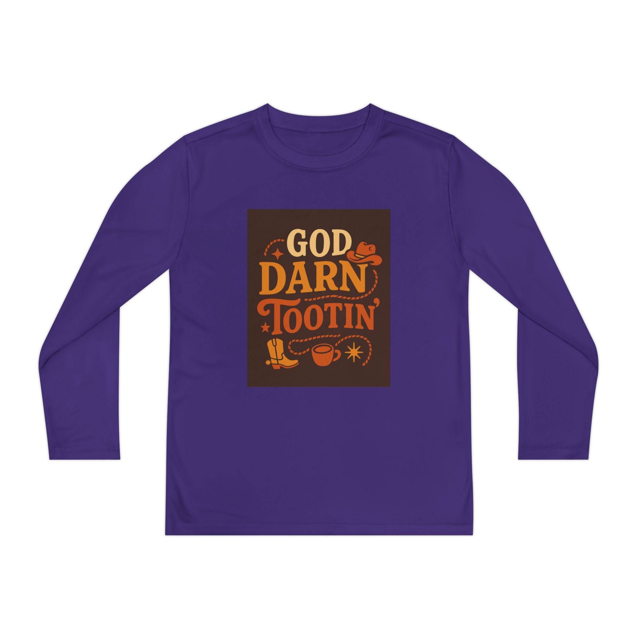 God Darn Tootin Youth Long Sleeve Competitor Tee
