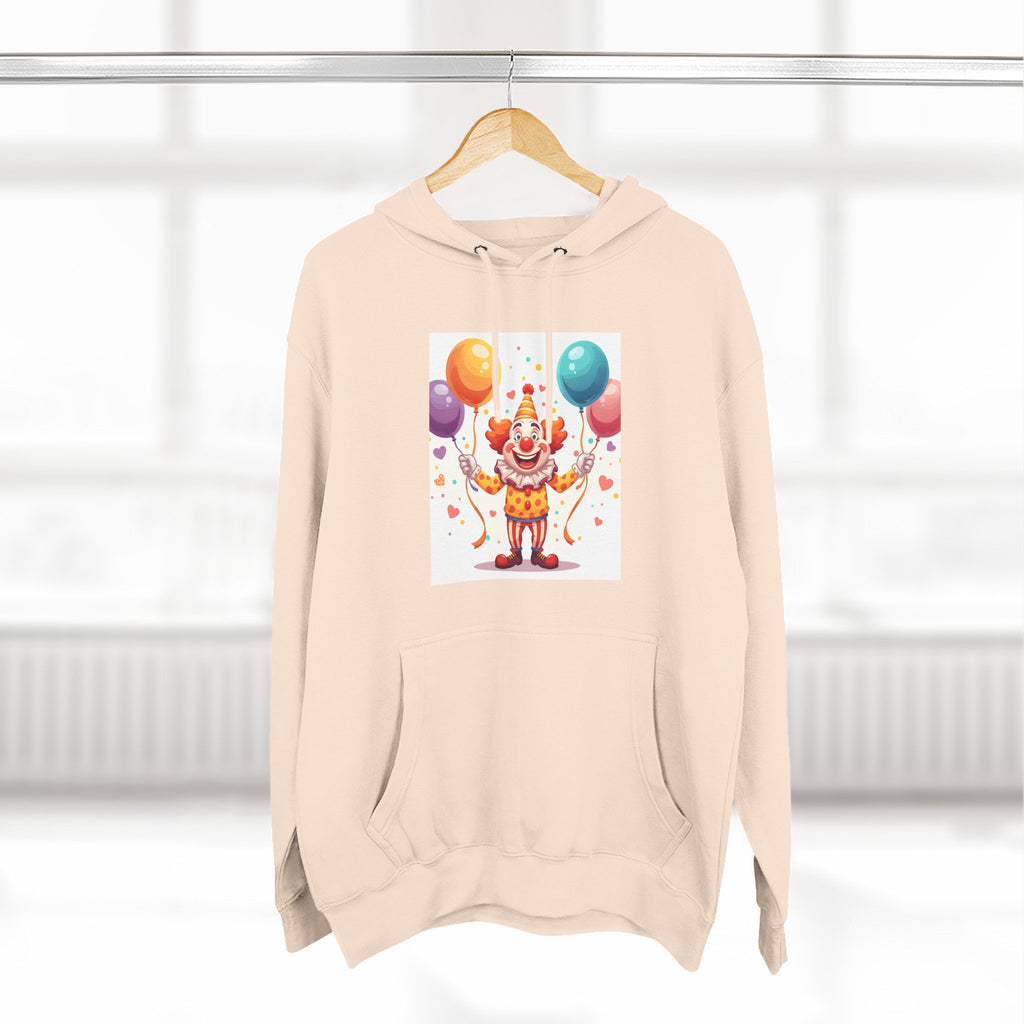 Clown Funny Three-Panel Fleece Hoodie