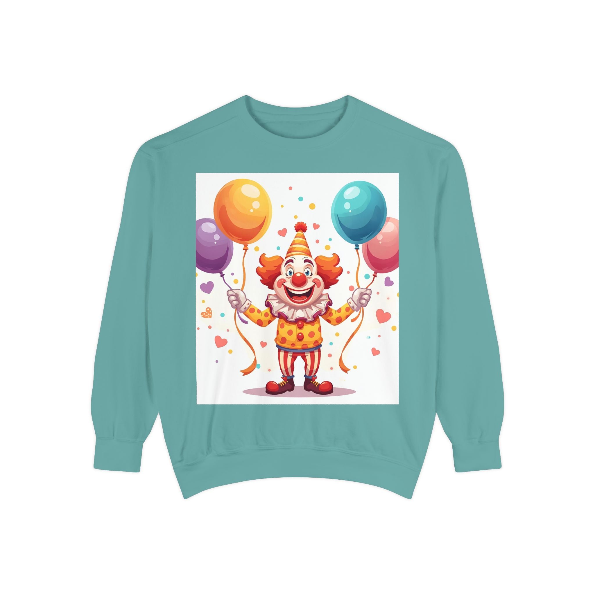 Funny Clown Unisex Garment-Dyed Sweatshirt