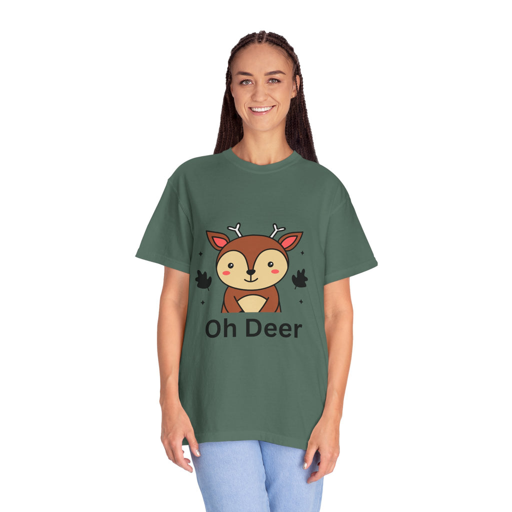 Cute 'Oh Deer' Unisex T-Shirt, Funny Animal Tee, Gift for Animal Lovers, Perfect for Birthdays and Holidays, Casual Wear