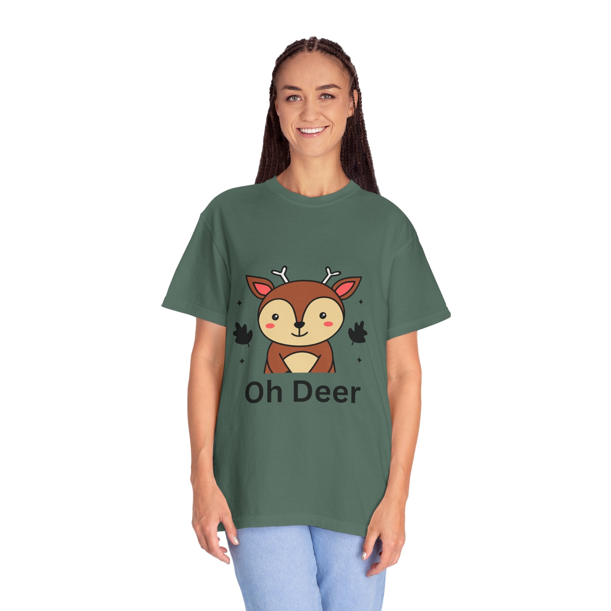Cute 'Oh Deer' Unisex T-Shirt, Funny Animal Tee, Gift for Animal Lovers, Perfect for Birthdays and Holidays, Casual Wear