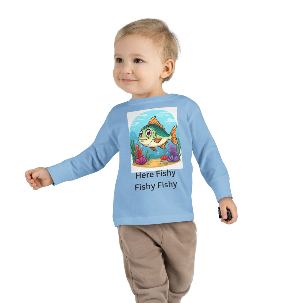 Here Fishy Fishy Fishy Toddler Long Sleeve Tee