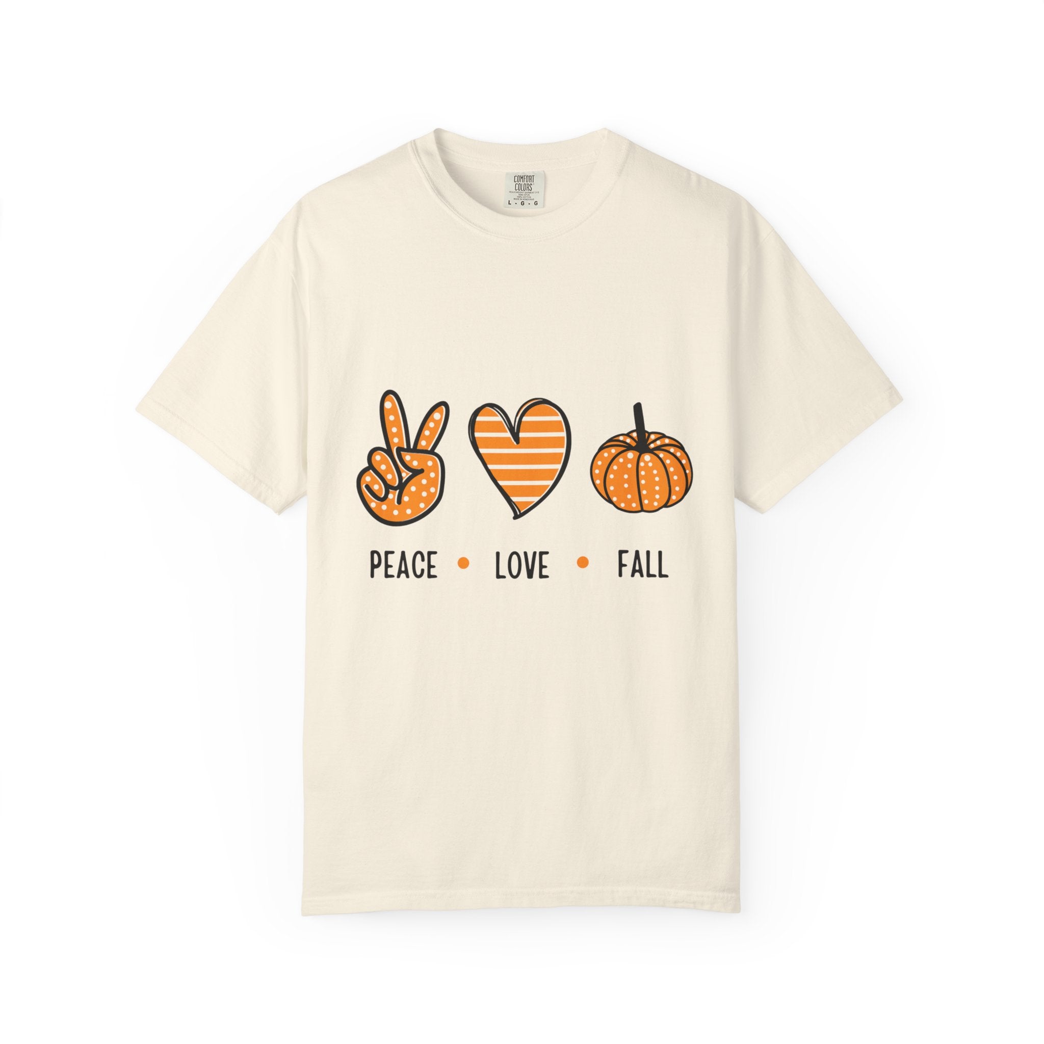 Autumn Vibes T-Shirt, Peace Love Fall Tee, Unisex Fall Shirt, Casual Harvest Top, Thanksgiving Gift, Cozy Seasonal Wear