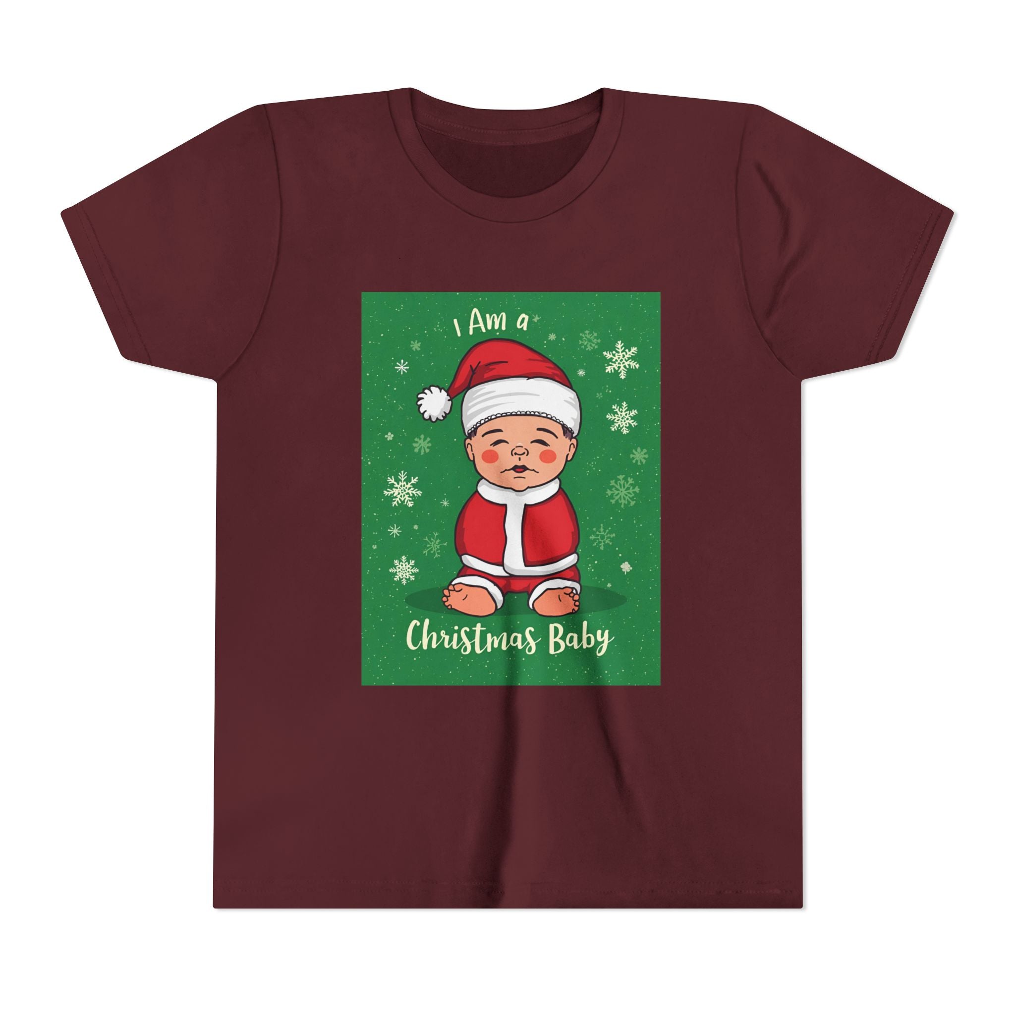 I Am A Christmas Baby Youth Short Sleeve Tee