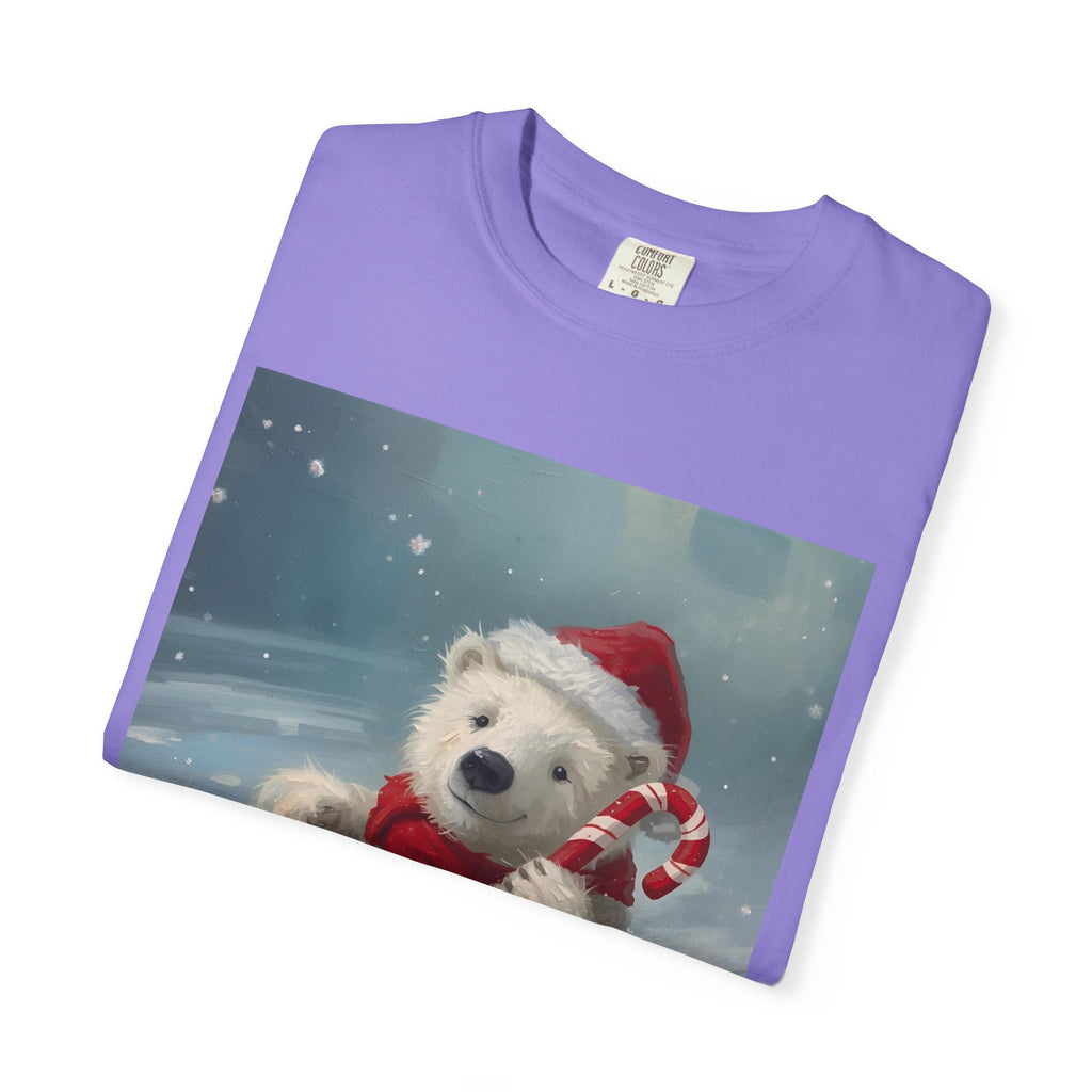 Cozy Christmas Bear T-Shirt, Winter Apparel, Holiday Gift, Family Matching Tee, Cute Polar Bear Design, Festive Outfit