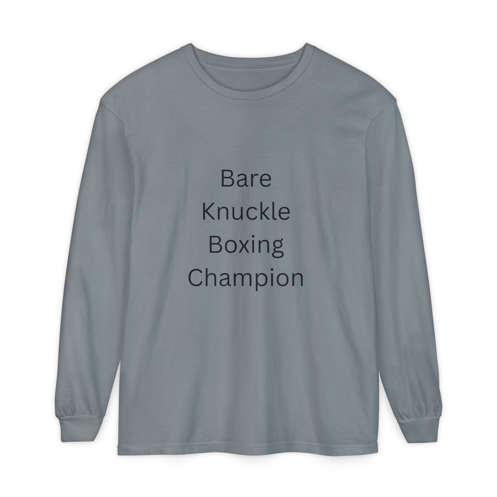 Bare Knuckle Boxing Champion Unisex Garment-dyed Long Sleeve T-Shirt