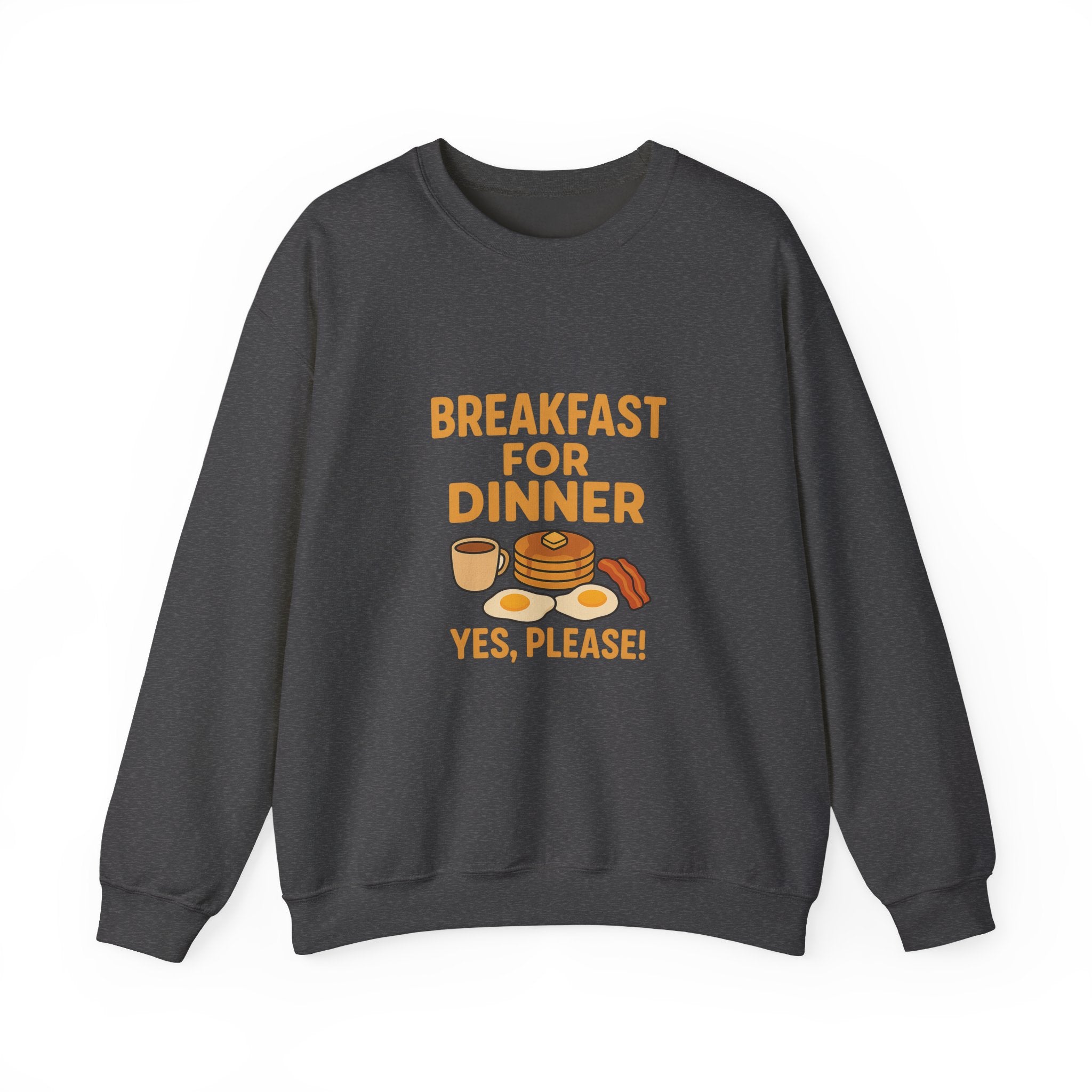 Breakfast for Dinner Sweatshirt, Cozy Crewneck for Food Lovers, Cute Gift for Brunch Enthusiasts, Fun Casual Wear, Ideal for Foodie Gifts