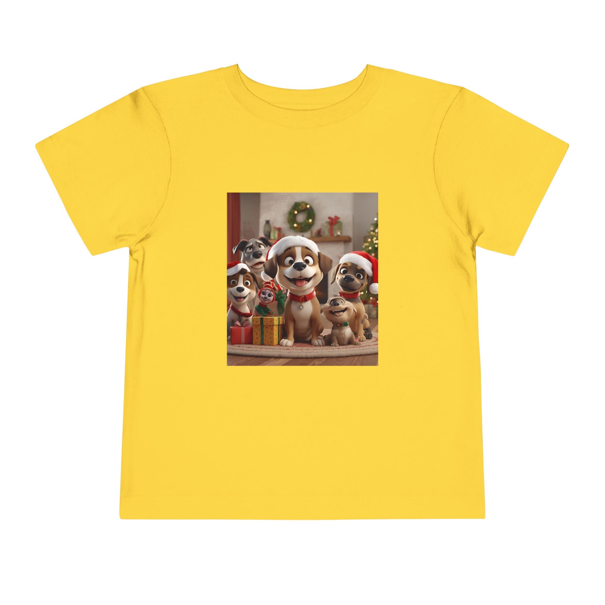 Cute Christmas Festive Puppy Toddler Tee, Cute Dog Christmas Shirt, Kids Holiday Clothing, Animal Lover Gift, Birthday Outfit