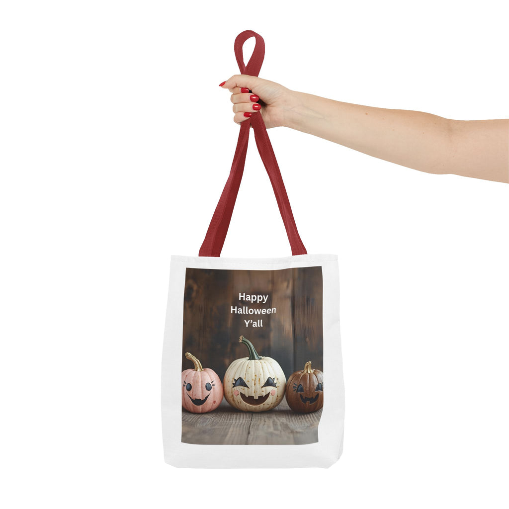 Happy Halloween Pumpkin Tote Bag, Halloween Gift, Trick or Treat Bag, Fall Tote, Spooky Season Decor, Fun Autumn Accessory
