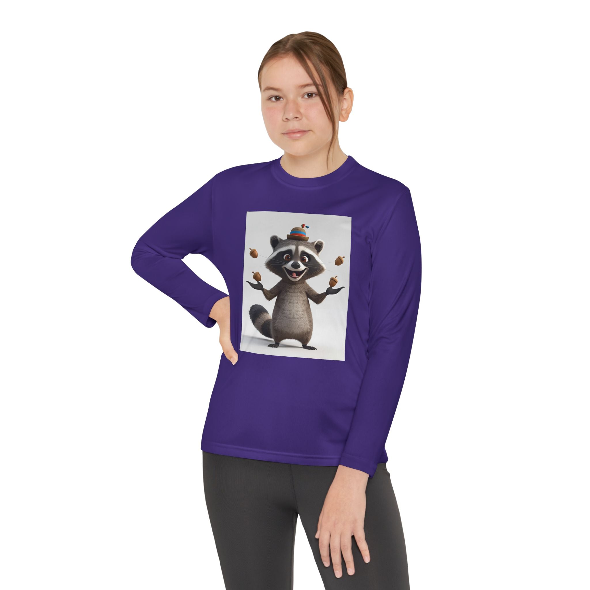 Raccoon Youth Long Sleeve Competitor Tee