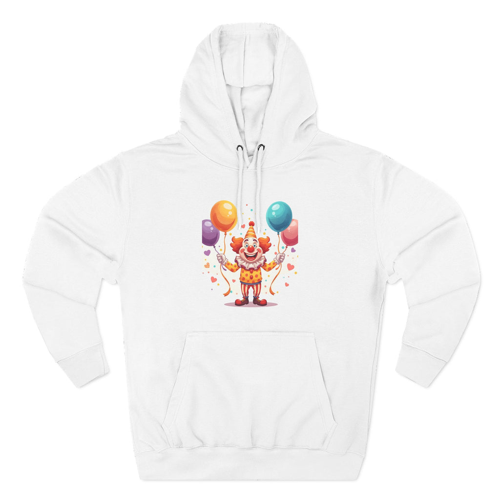 Clown Funny Three-Panel Fleece Hoodie