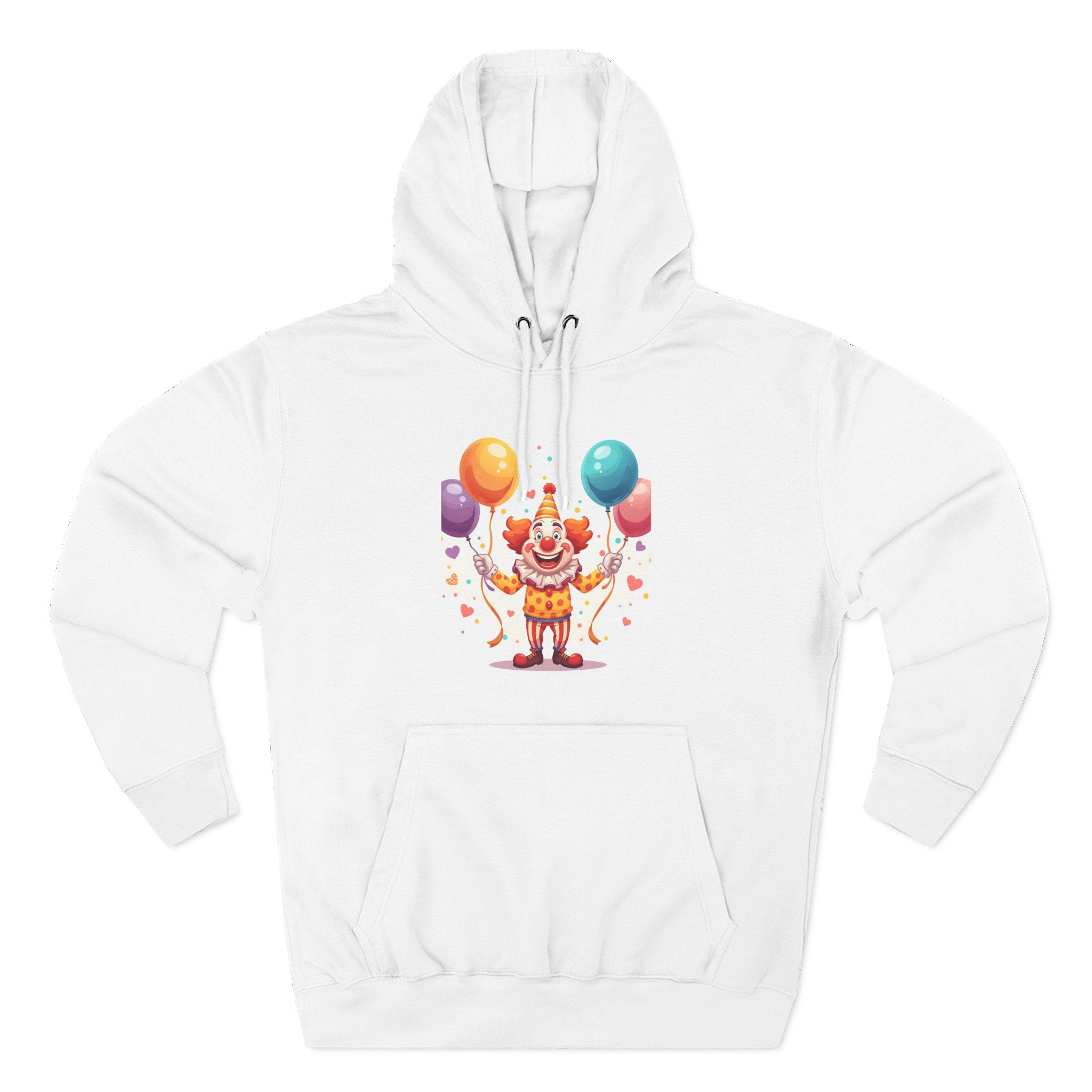Clown Funny Three-Panel Fleece Hoodie