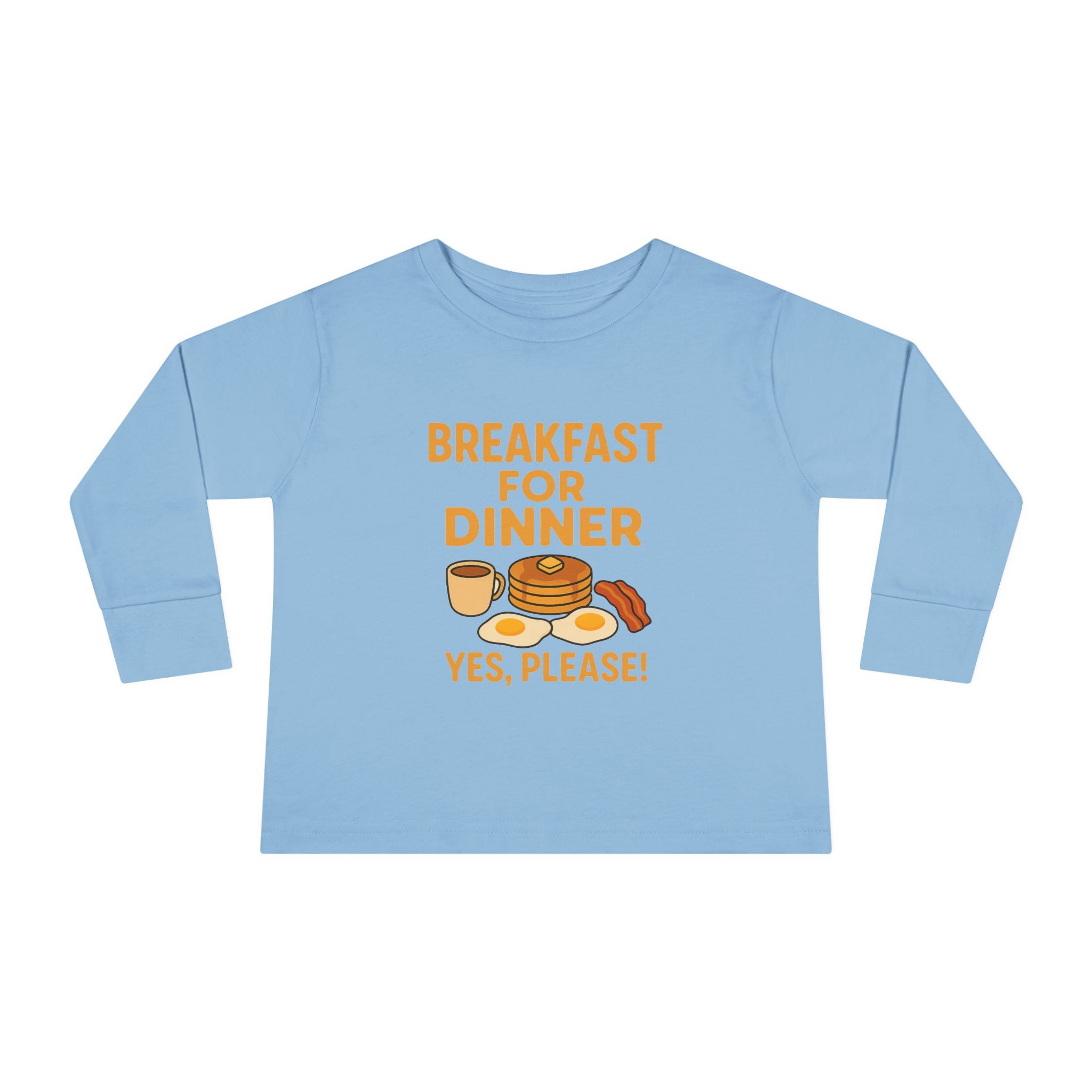 Breakfast For Dinner Toddler Long Sleeve Tee