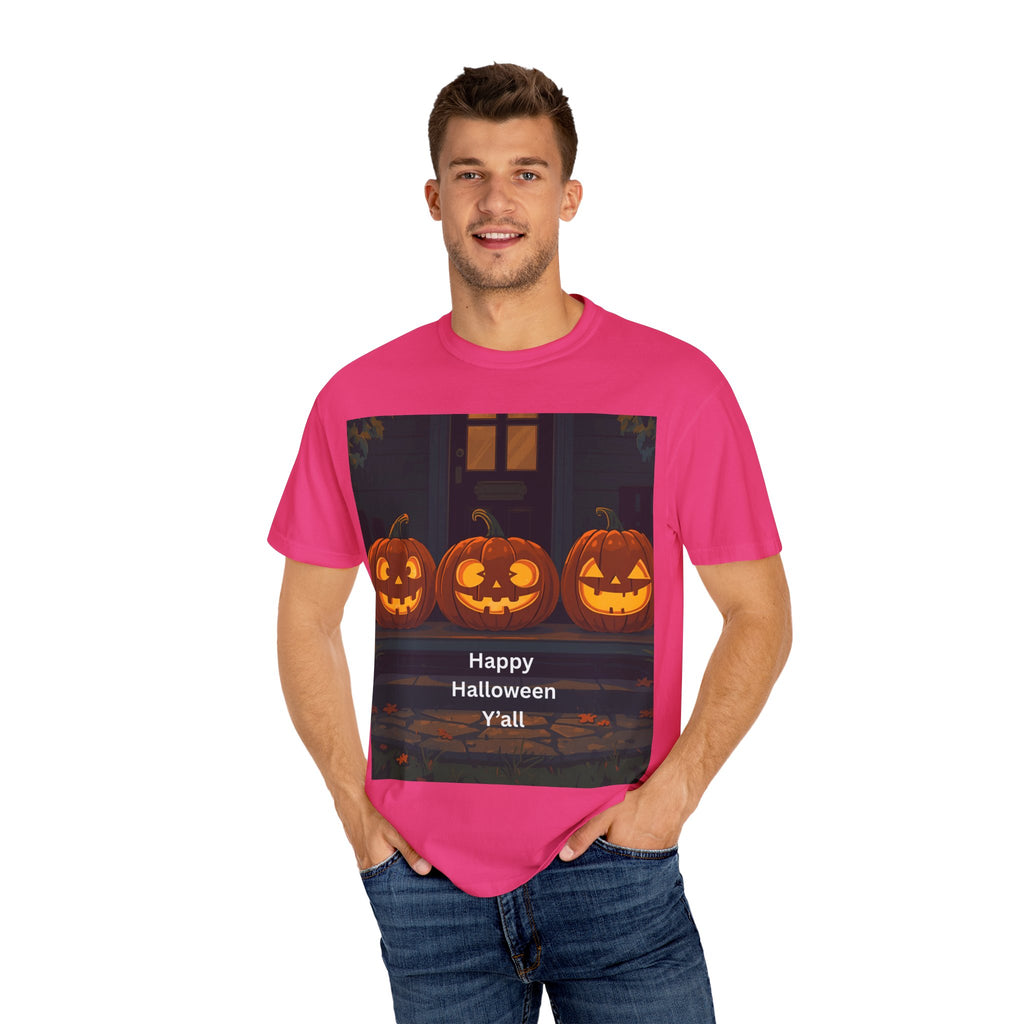 Happy Halloween Pumpkin Unisex T-shirt, Spooky Season Tee, Fall Festival Shirt, Pumpkin Graphic Top, Halloween Gift for Him/Her
