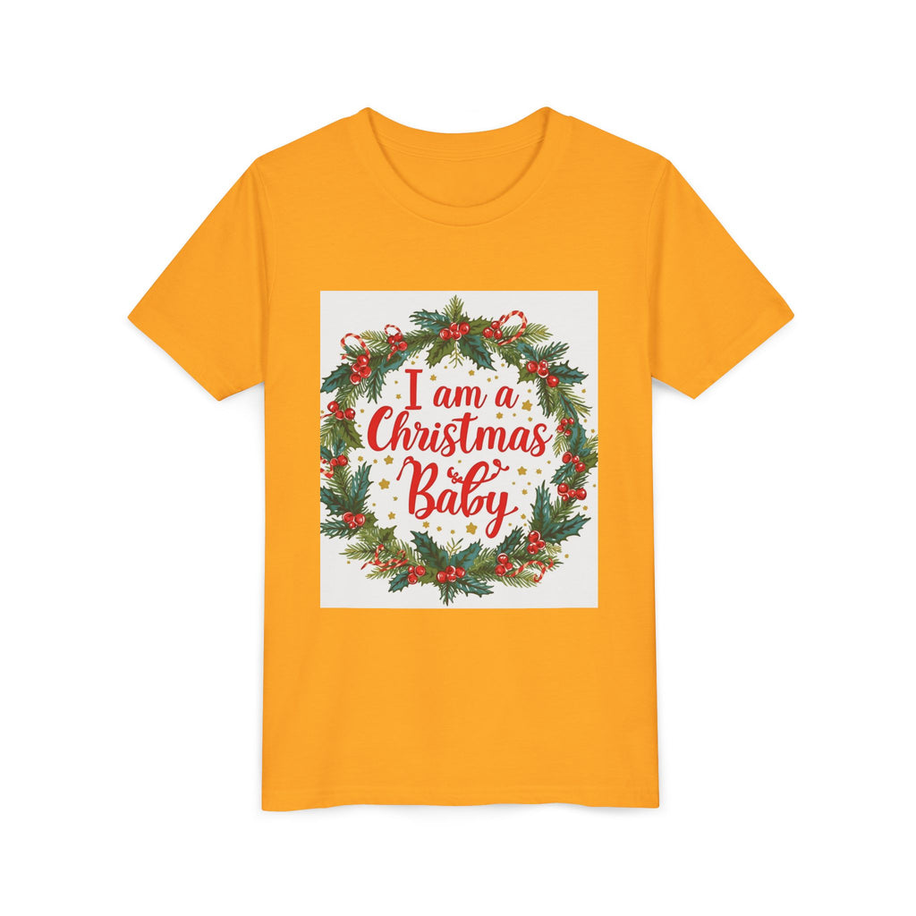 I Am A Christmas Baby Youth Short Sleeve Tee