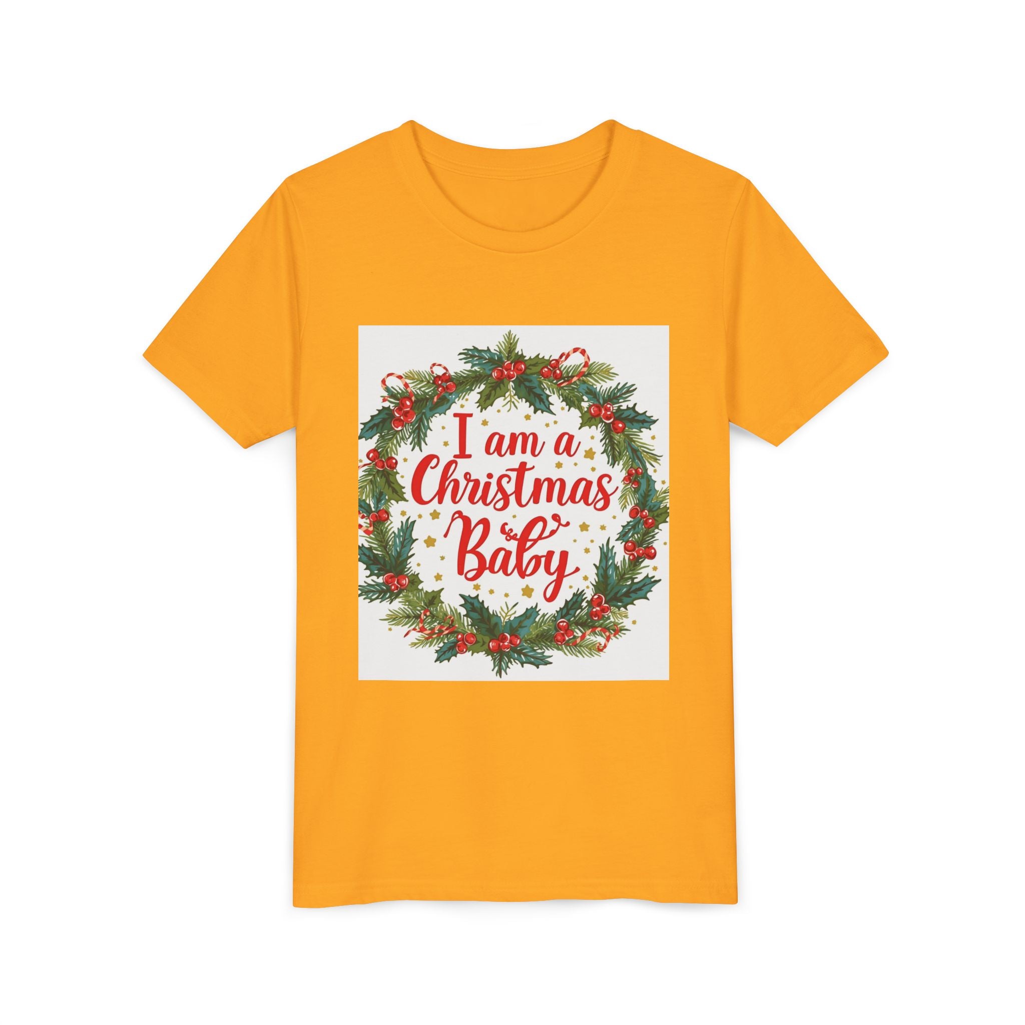 I Am A Christmas Baby Youth Short Sleeve Tee