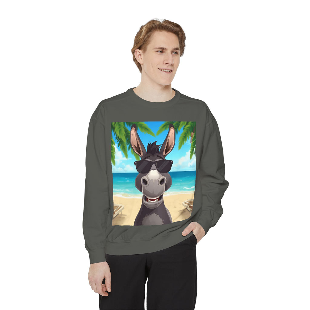 Donkey Beach Vibe Unisex Garment-Dyed Sweatshirt