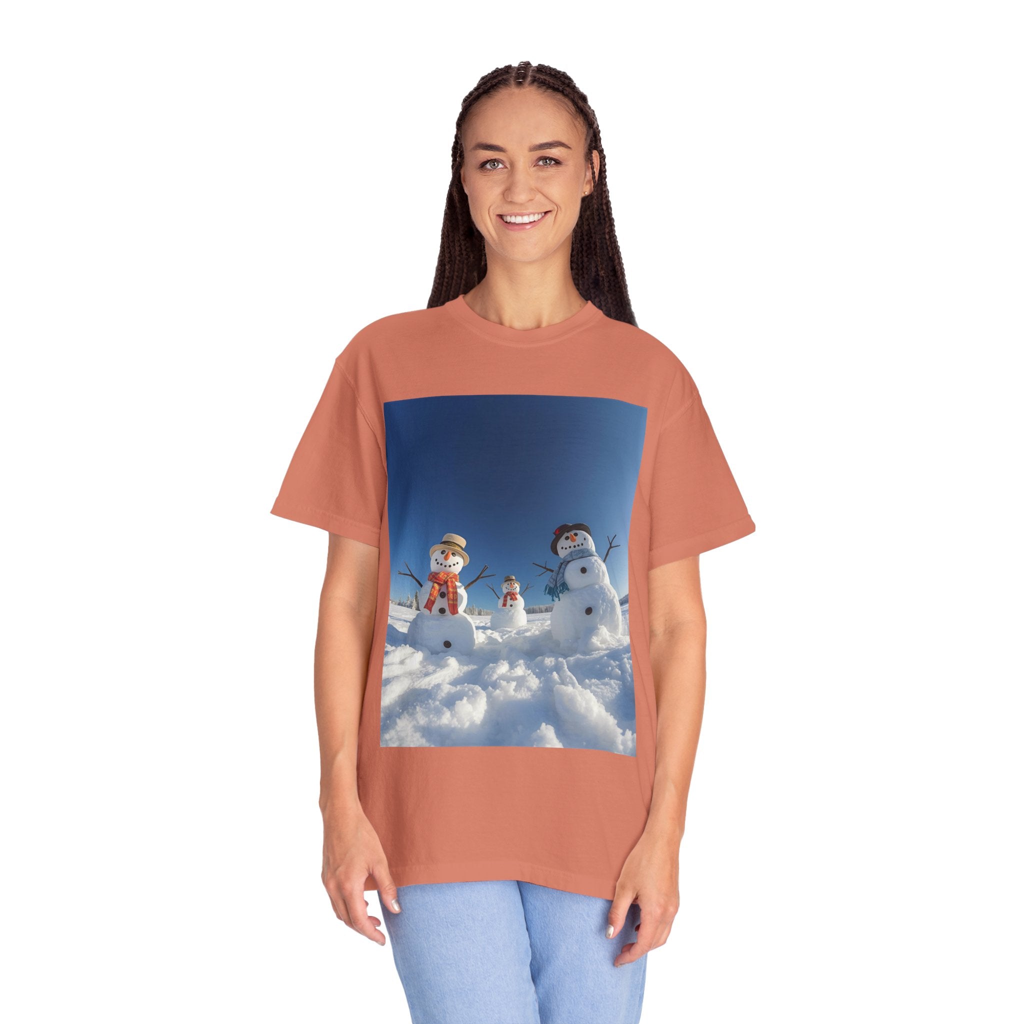 Festive Christmas Winter Wonderland Snowman T-shirt, Holiday Apparel, Christmas Gift, Unisex Tees, Cozy Winter Outfit, Family Fun