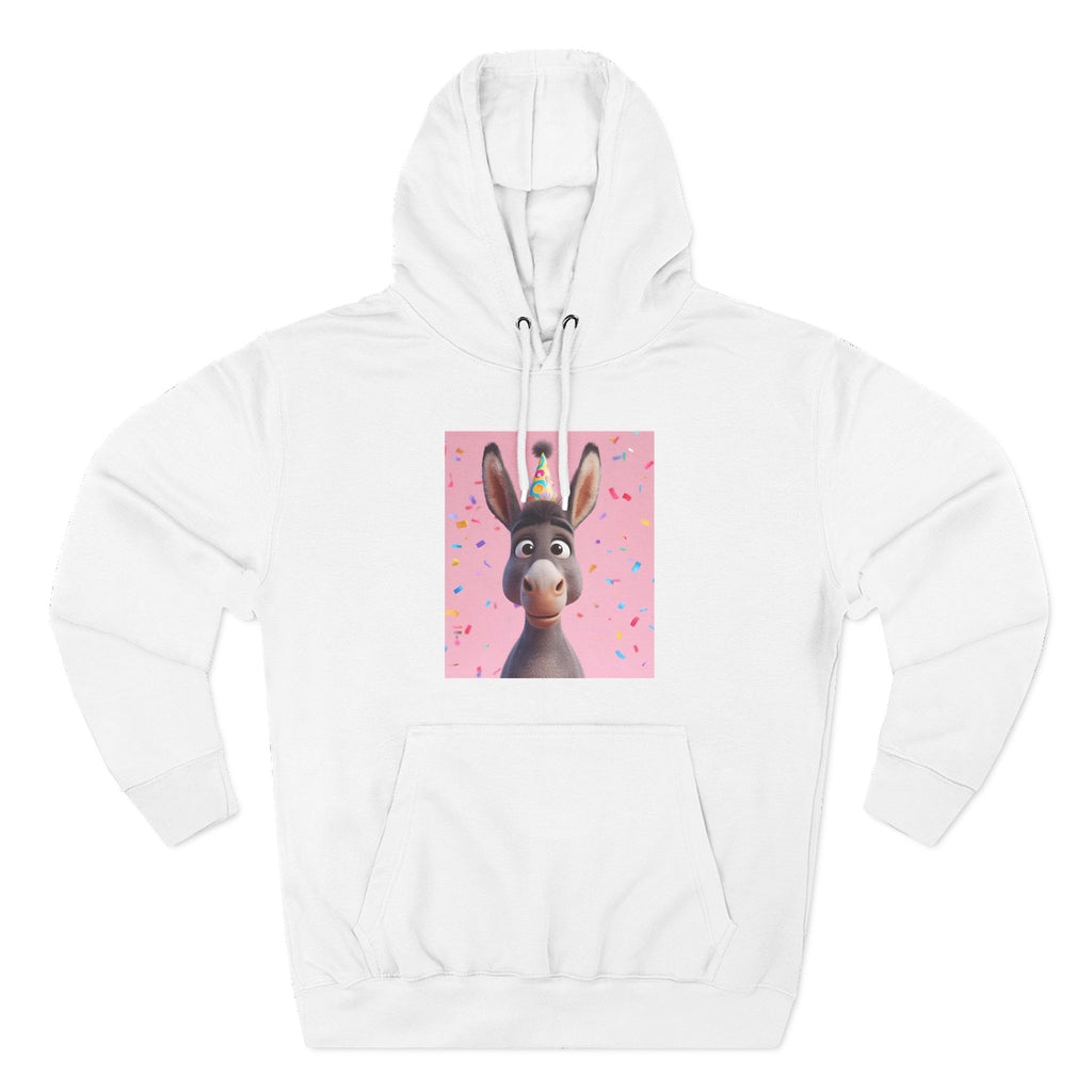 Donkey Birthday Three-Panel Fleece Hoodie