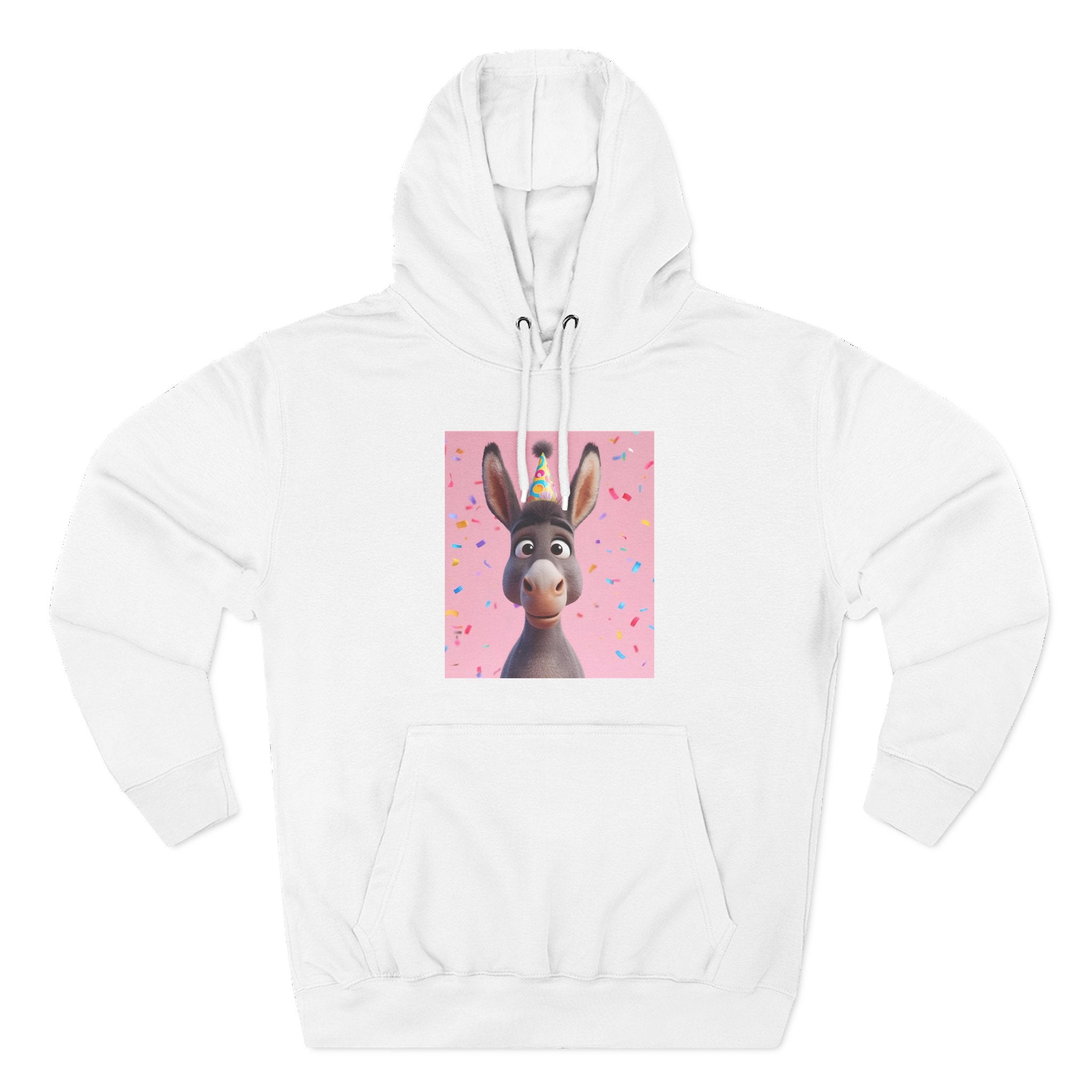 Donkey Birthday Three-Panel Fleece Hoodie