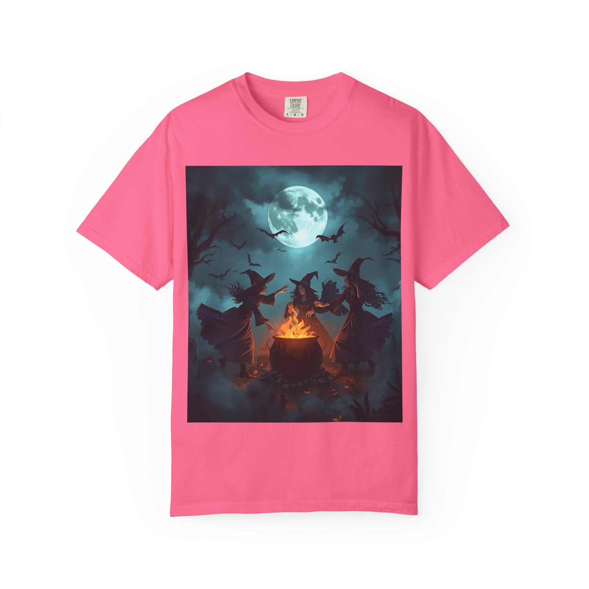 Spooky Halloween Full Moon T-Shirt - Spooky Halloween Top for Fall Celebrations, Casual Wear, Gift for Witches, Unisex Tee, Festive Graphic Shirt