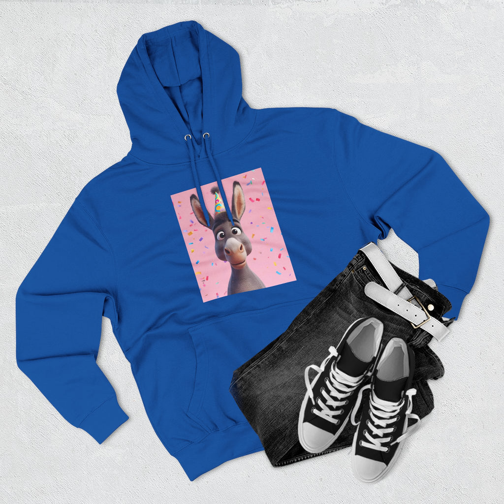 Donkey Birthday Three-Panel Fleece Hoodie