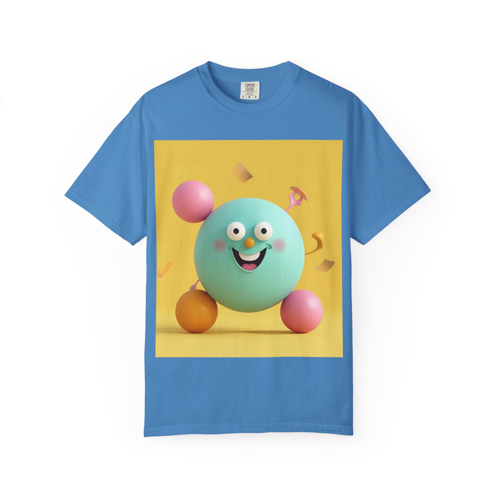 Playful Colorful Cartoon T-Shirt, Fun Graphic Tee, Summer Casual Wear, Gift for Kids and Adults, Birthday Party Outfit, Unique Design