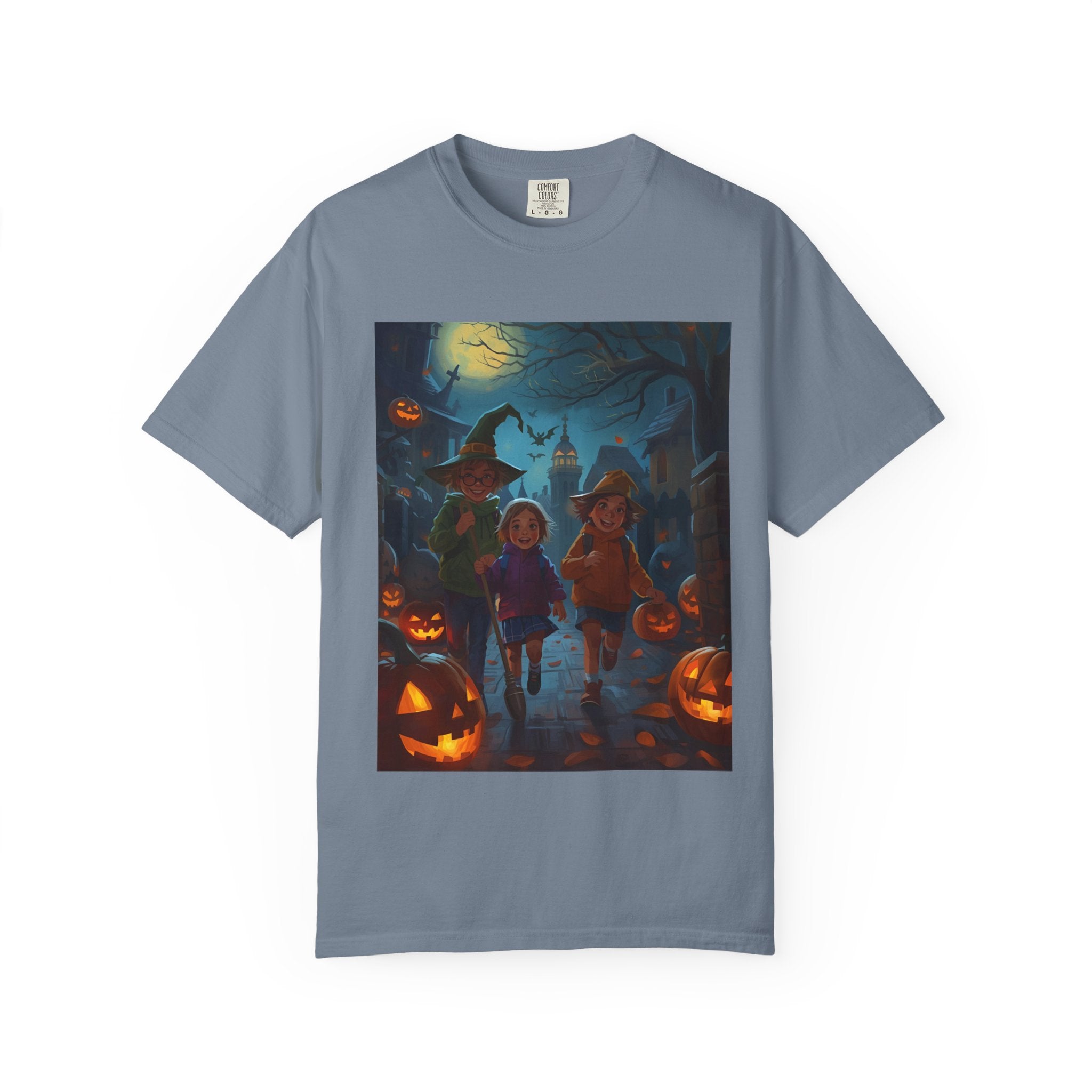 Halloween Kids T-Shirt, Spooky Season Shirt, Unisex Garment-Dyed Tee, Witch Costume Top, October Fest Apparel, Trick or Treat Shirt