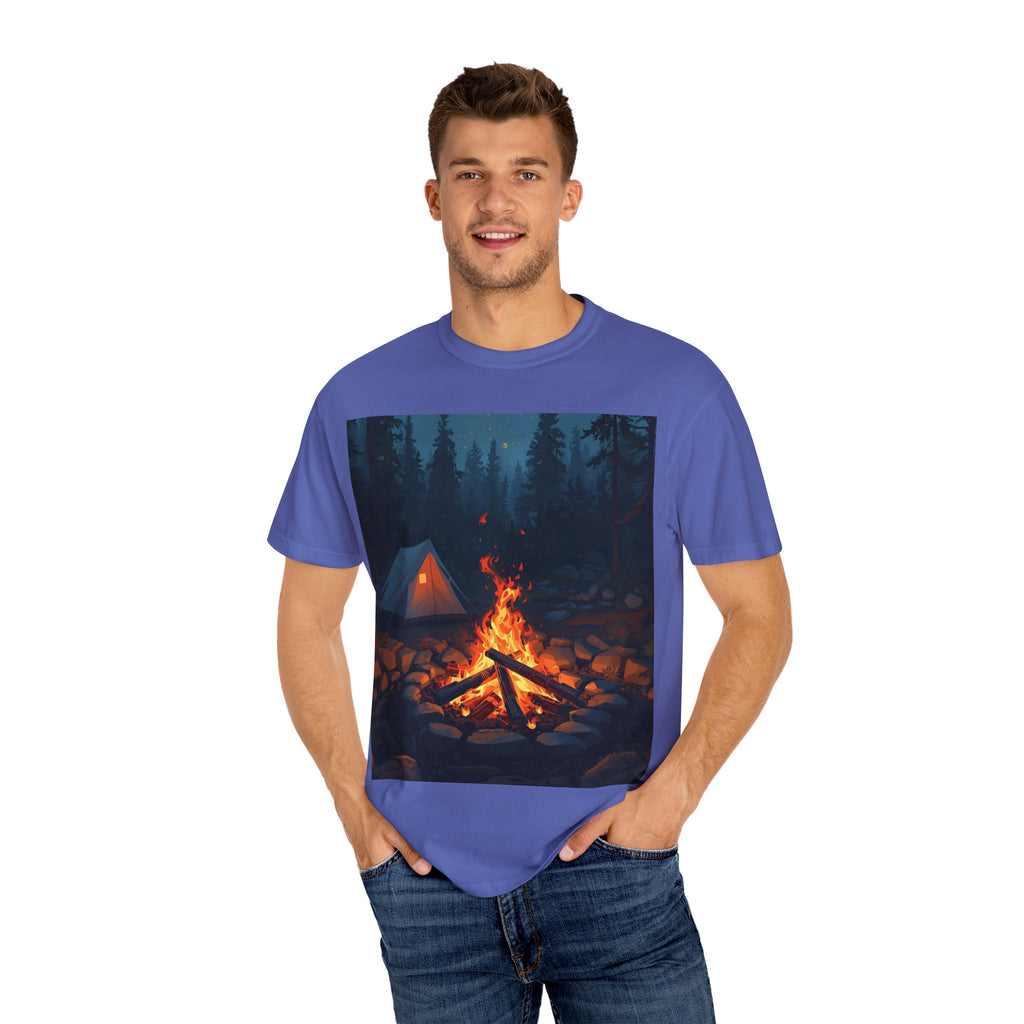Campfire Adventure T-Shirt - Unisex Outdoors Shirt, Camping Apparel, Nature Lover Gift, Travel Tee, Boho Style Wear