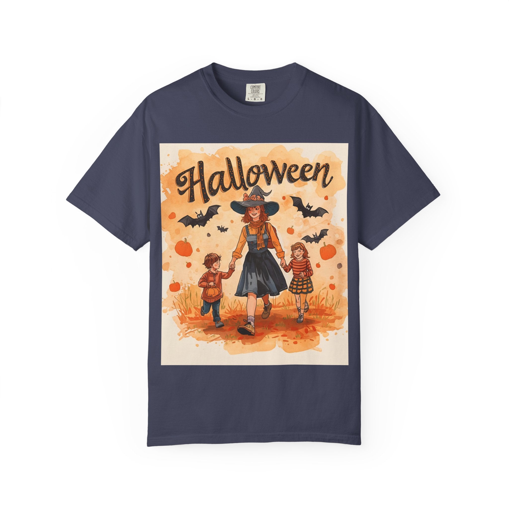 Halloween Themed Mom And Children Unisex T-shirt, Spooky Family Shirt, Fall Apparel, Halloween Costume Tee, Handcrafted Halloween Gift