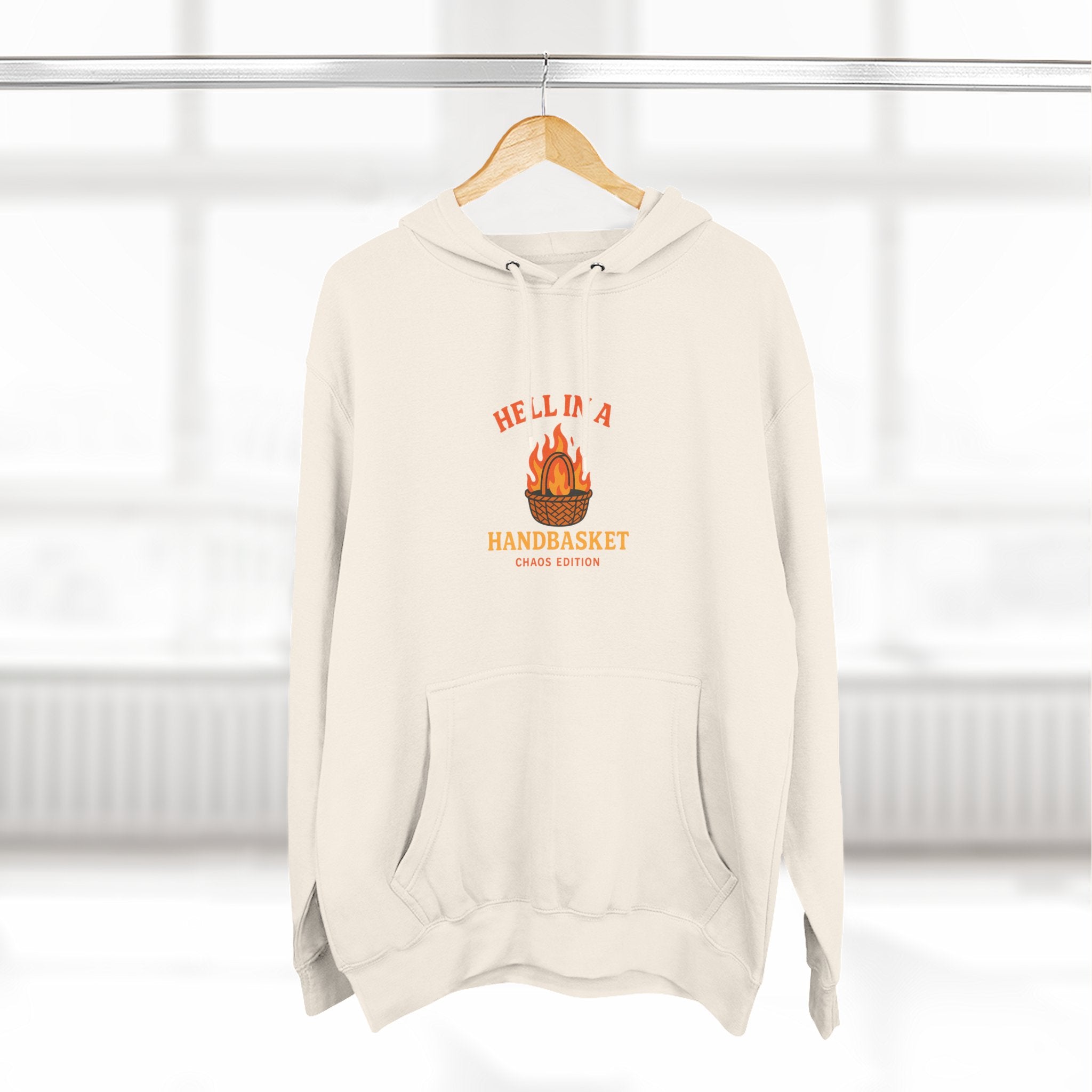 Hell In A HandBasket Funny Three-Panel Fleece Hoodie