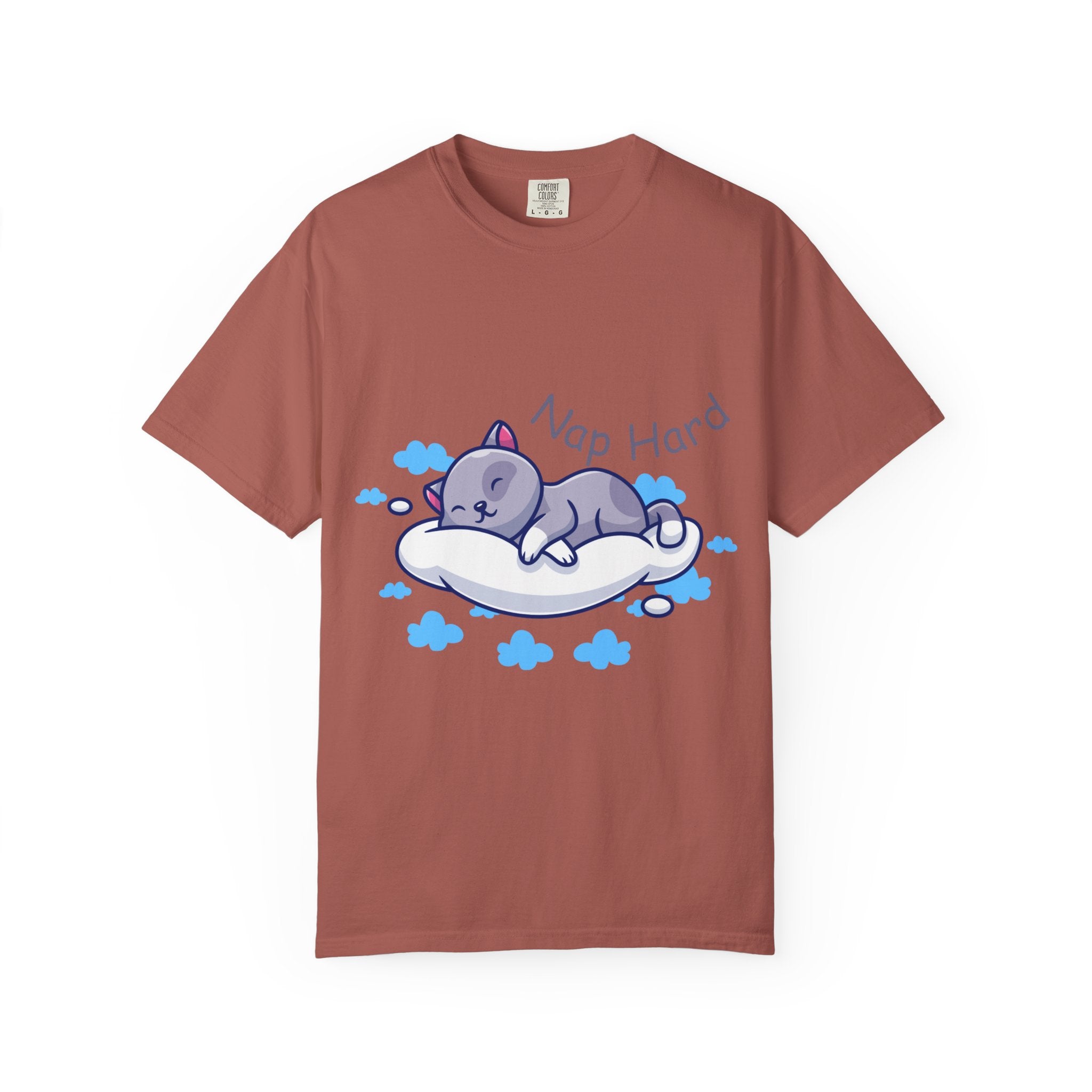Cat Nap Graphic T-shirt, Cute Cat Tee, Relaxed Fit Apparel, Gift for Cat Lovers, Cozy Lounge Wear, Funny Pet Humor Top