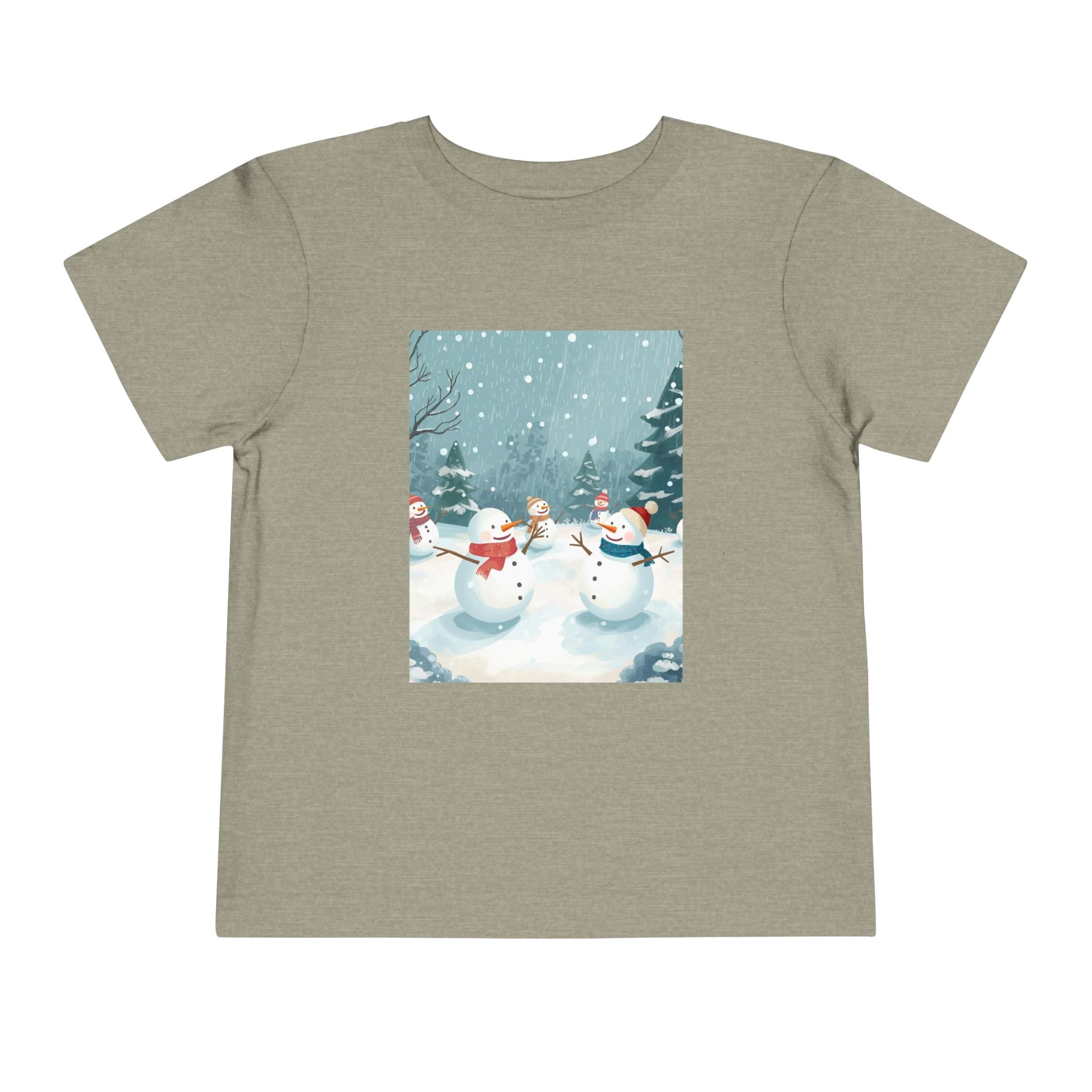 Festive Christmas Snowman Toddler Short Sleeve Tee