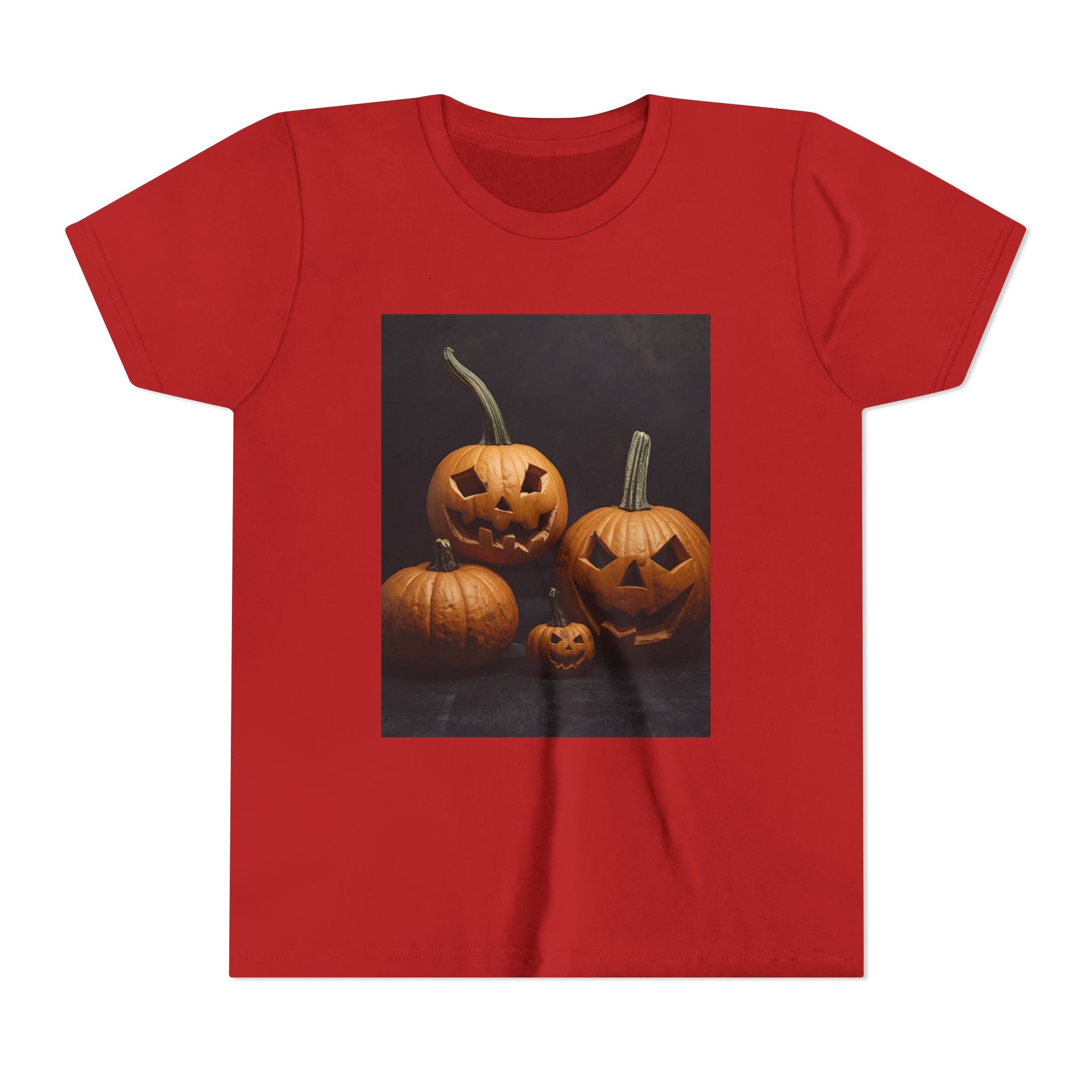 Spooky Halloween Pumpkin Youth Short Sleeve Tee