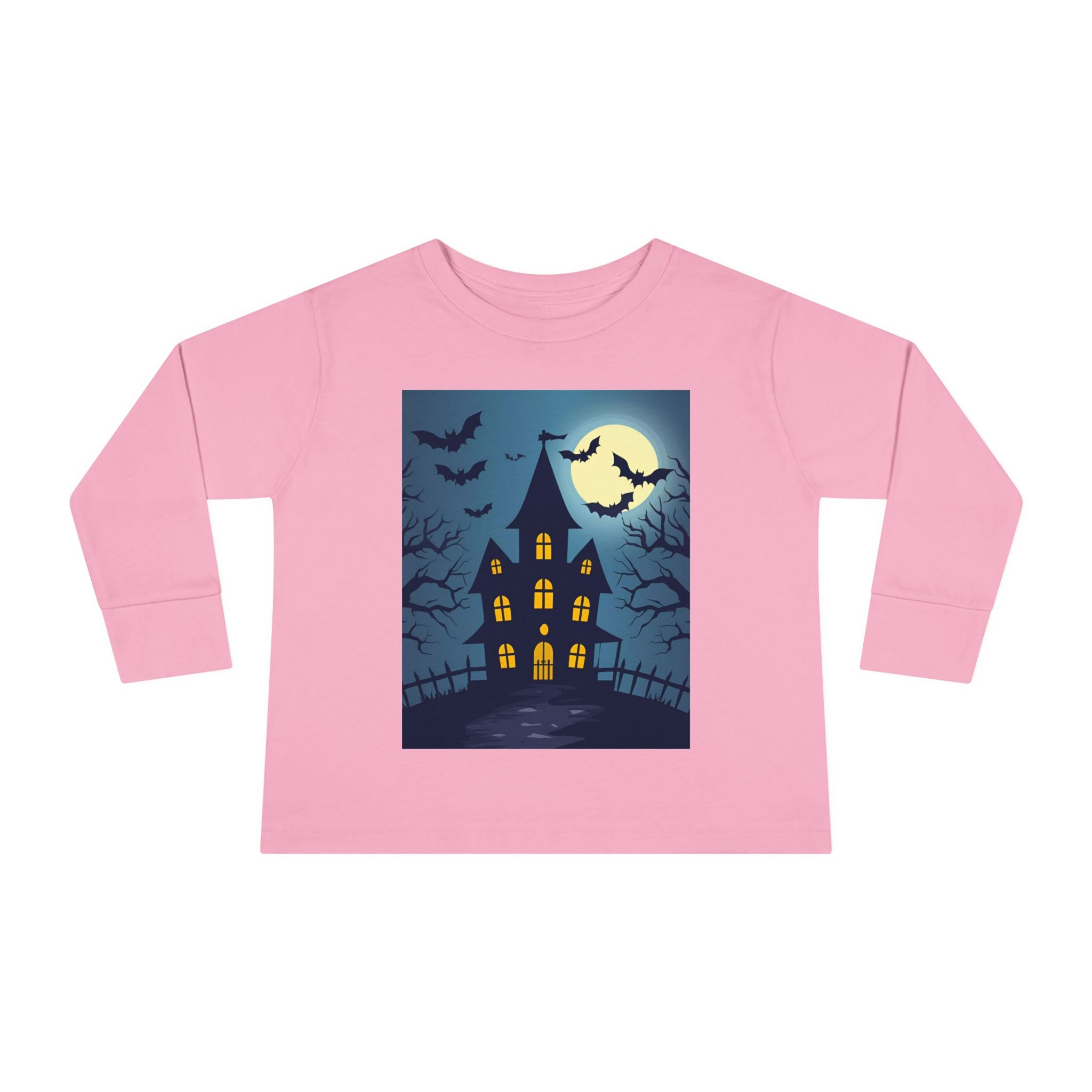 Halloween Haunted House Toddler Halloween Long Sleeve Tee, Spooky Haunted House Shirt, Kids Halloween Costume Top, Fall Festive Apparel, Trick or Treat Clothing