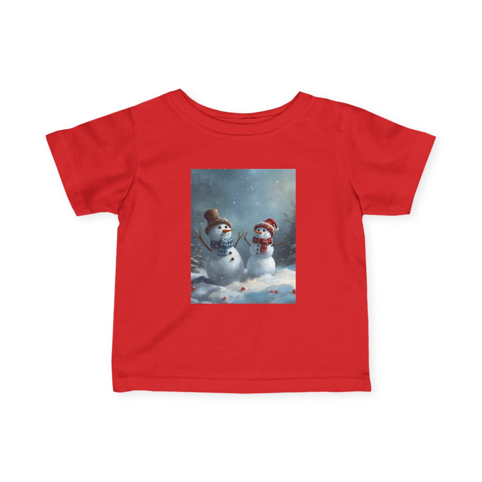 Christmas Snowman Winter Wonderland Infant Tee, Snowman Baby Shirt, Cute Kids Winter Clothes, Holiday Toddler Outfit, Cozy Preschool Apparel