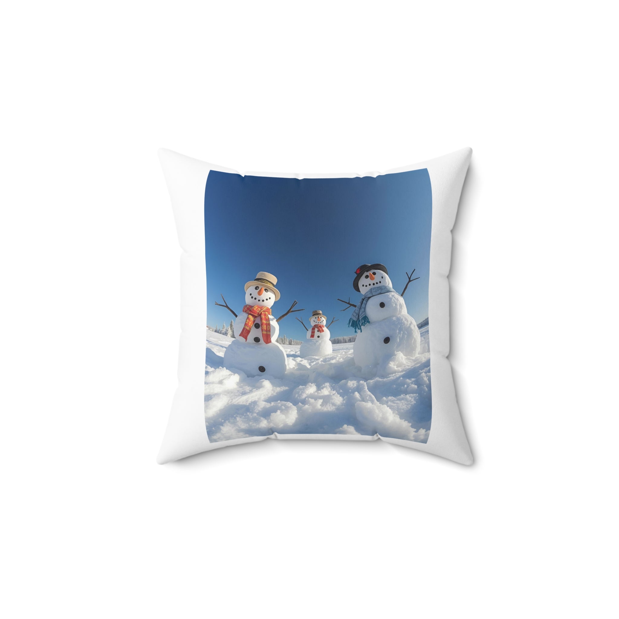 Cozy Winter Snowman Pillow