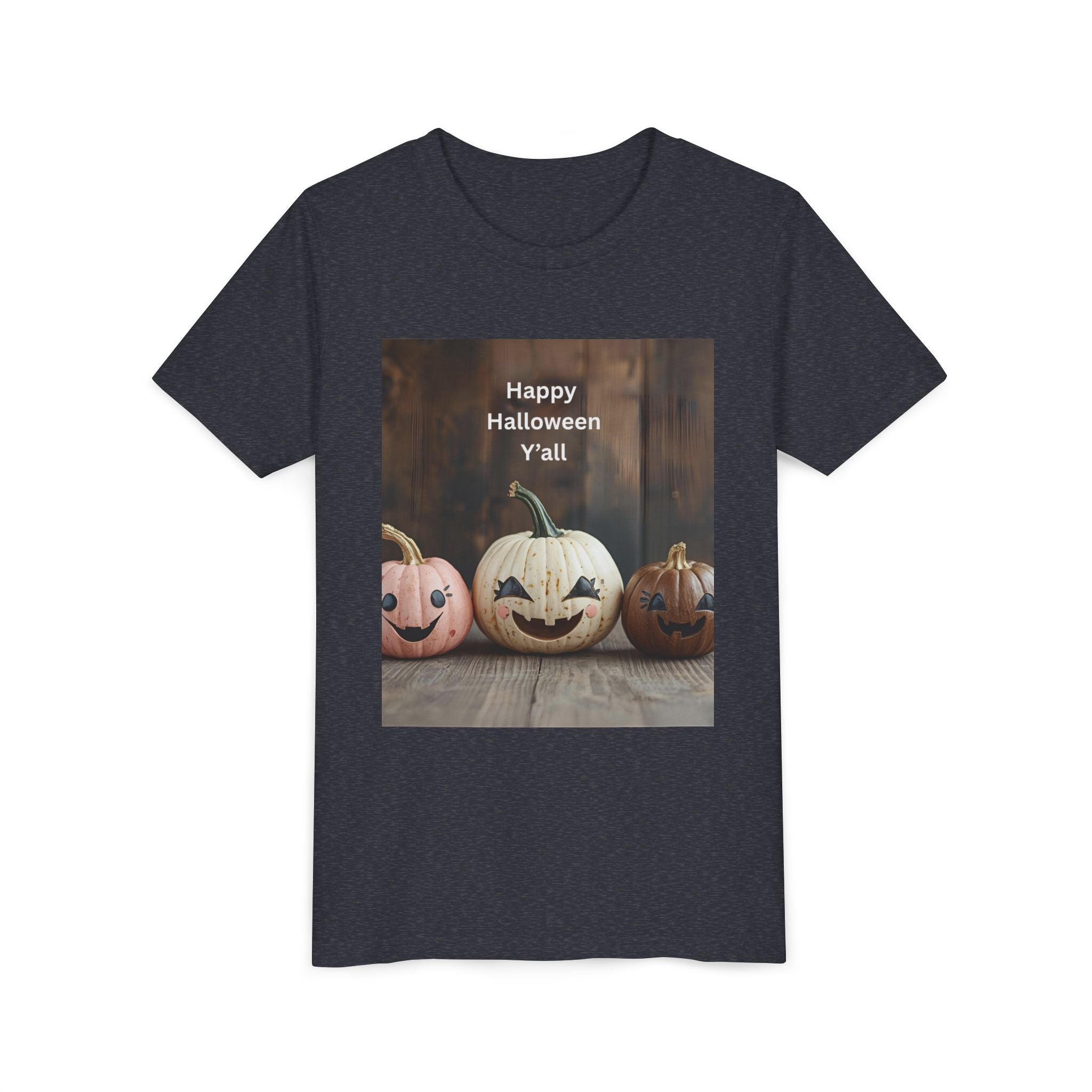 Happy Halloween Youth Tee, Kids Halloween Shirt, Pumpkin T-Shirt, Fall Festival Apparel, Trick or Treat Wear, Spooky Season Top