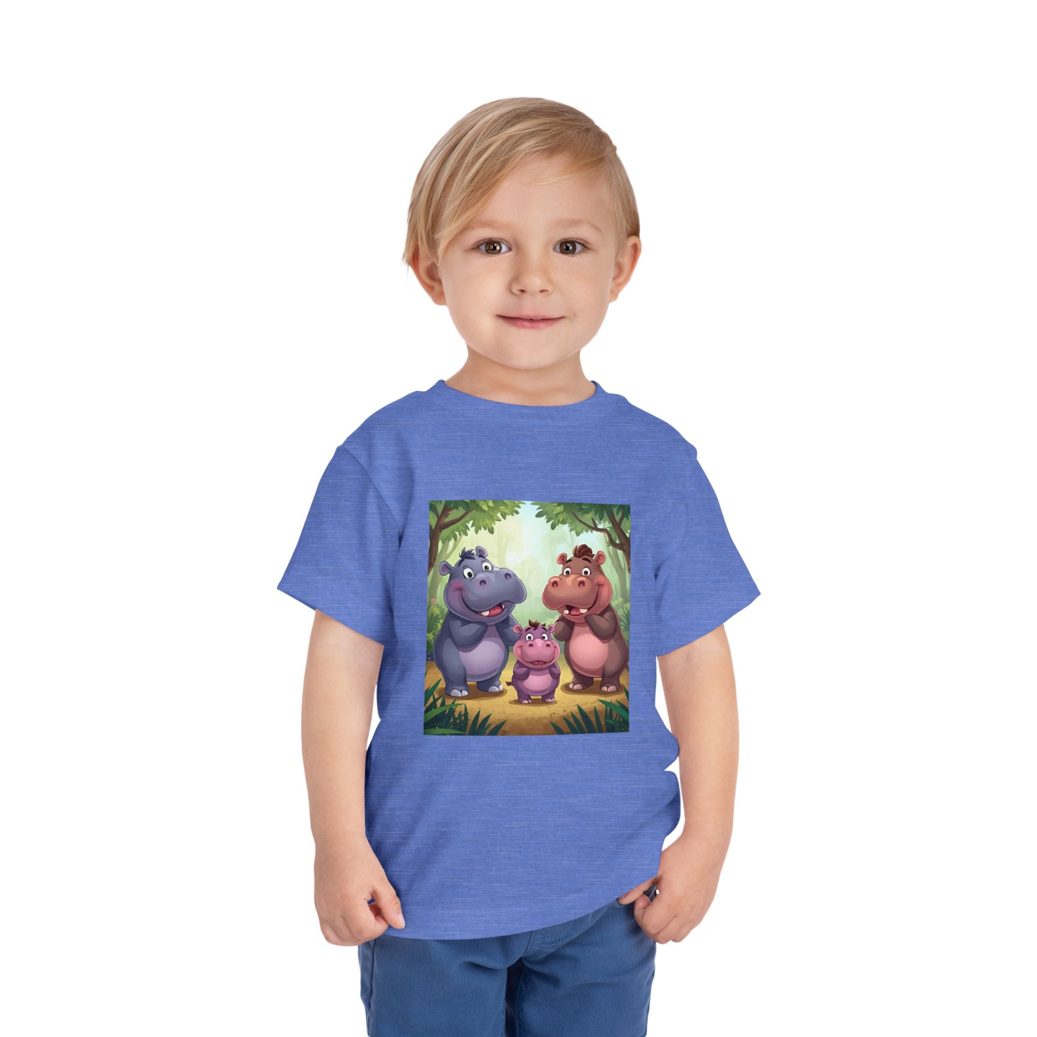 Hippo Cute Toddler Short Sleeve Tee