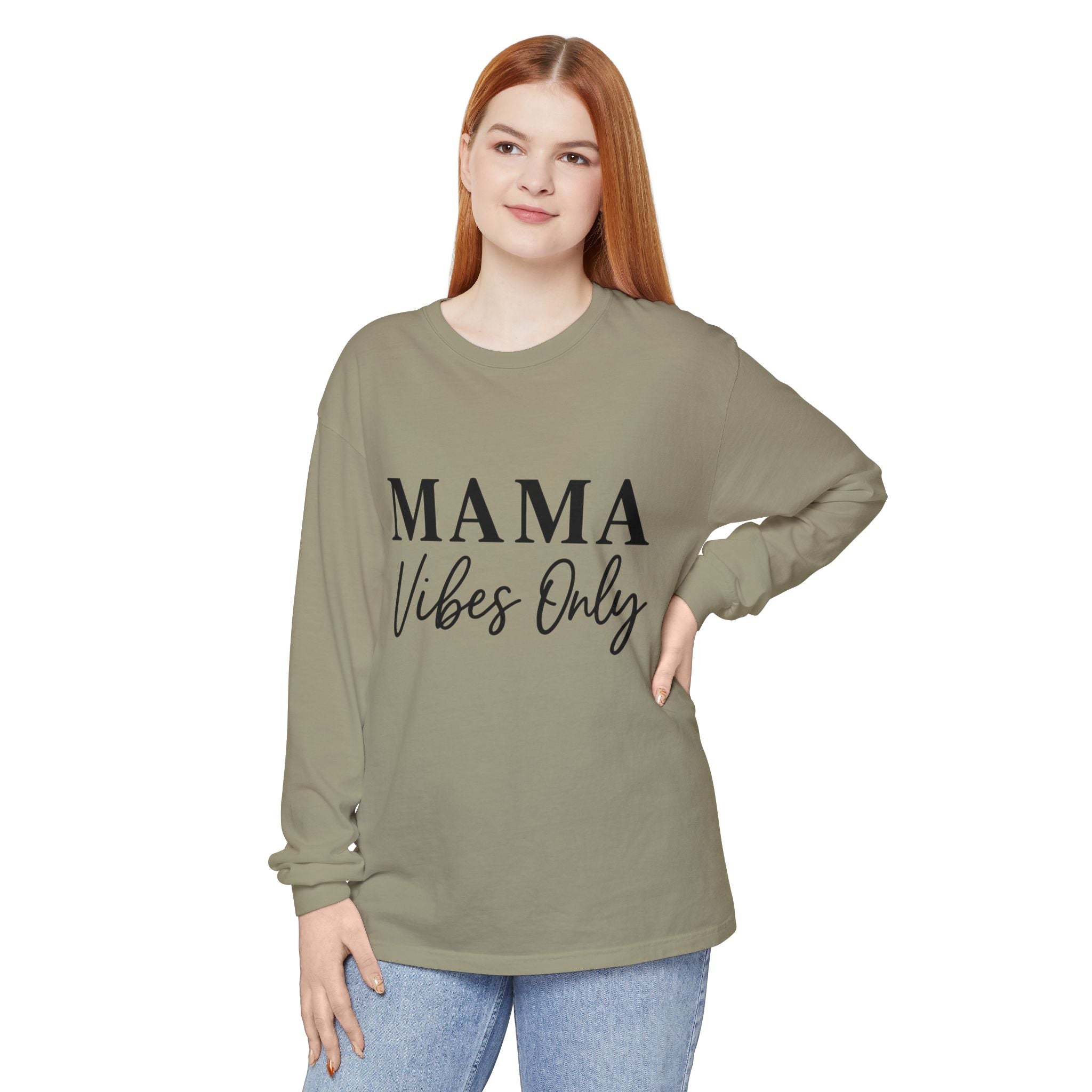 Mama Mode Mama Vibes Only Long Sleeve Tee
