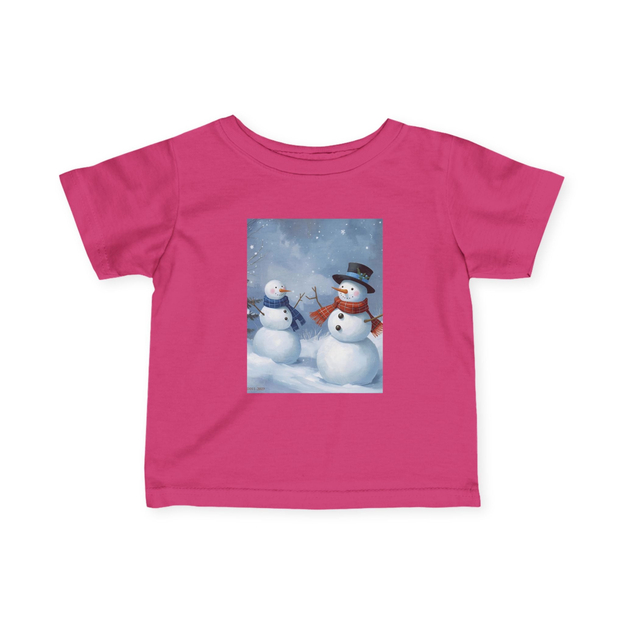 Christmas Snowman Family Infant Fine Jersey Tee
