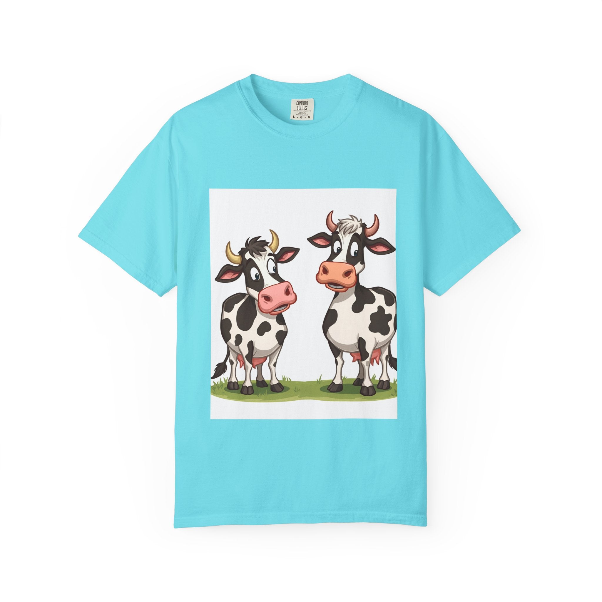 Cute Cows Unisex T-Shirt, Cute Cow Graphic Tee, Animal Lover Gift, Casual Wear, Birthday Present, Fun Farm Shirt