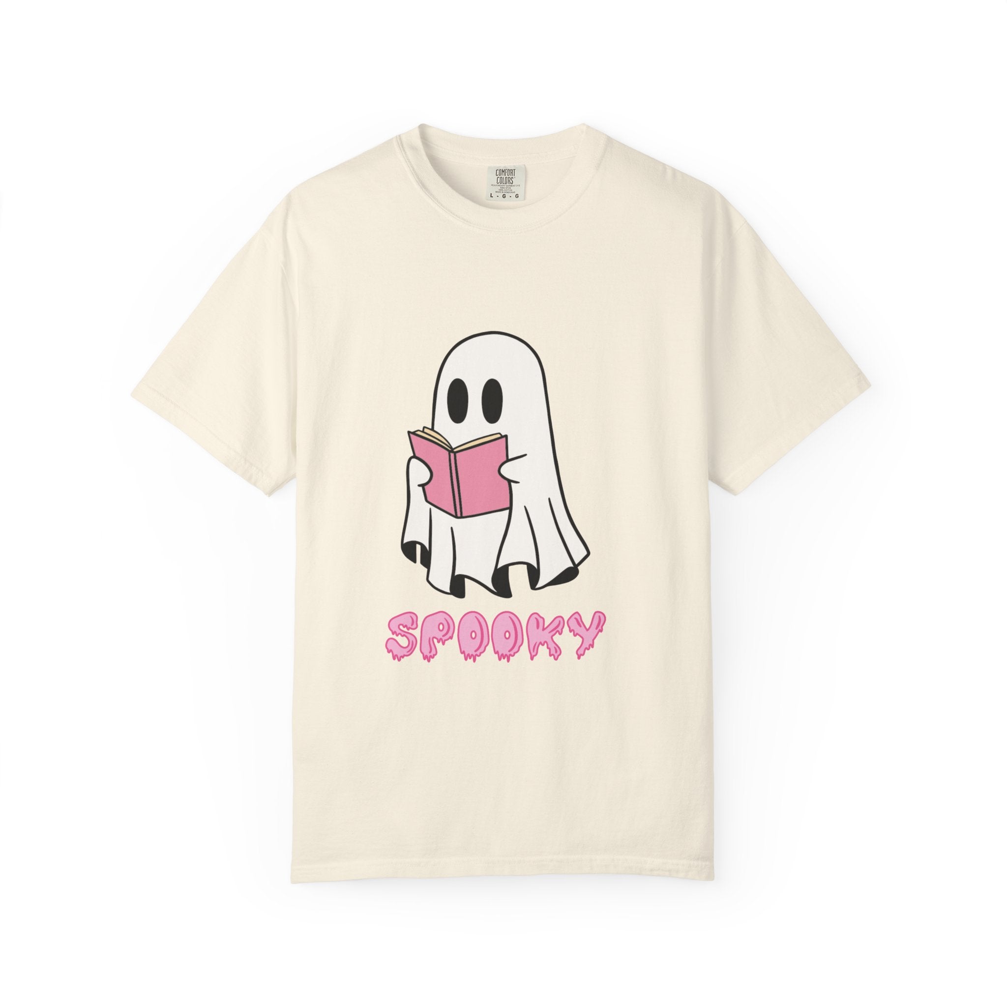 Spooky Ghost Reading T-Shirt | Unisex Halloween Tee, Cute Horror Gift, Cozy Casual Wear, Literary Costume Party, Ghost Lover Shirt