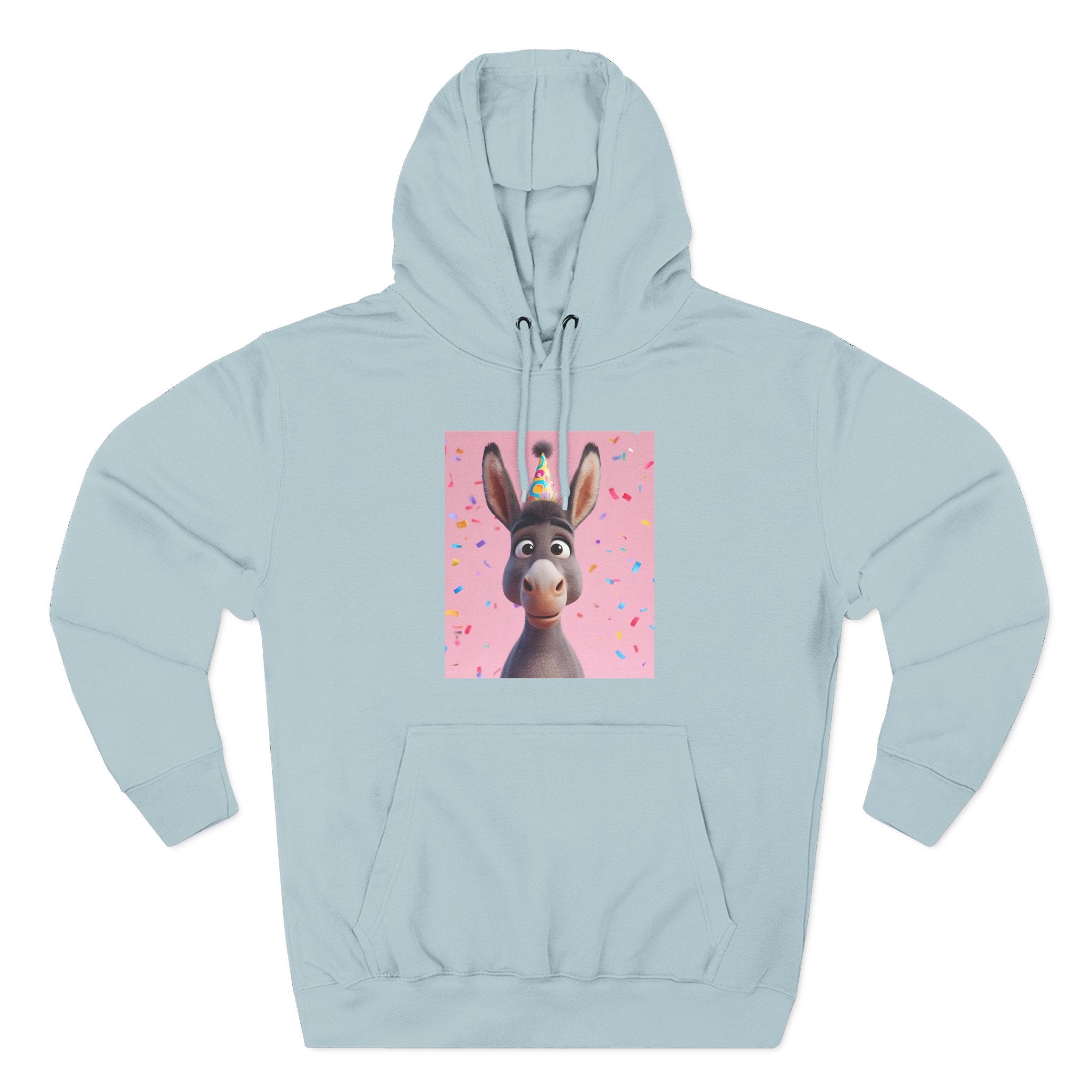 Donkey Birthday Three-Panel Fleece Hoodie