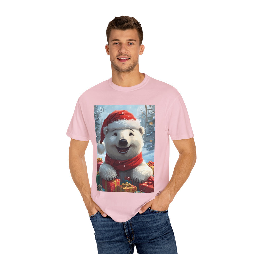 Christmas Polar Bear T-Shirt, Holiday Tee, Winter Apparel, Gift For Animal Lovers, Festive Casual Wear