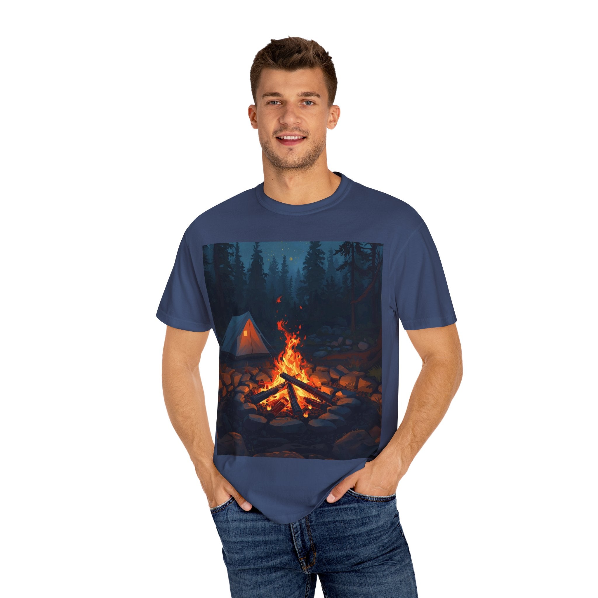 Cozy Campfire Unisex Garment-Dyed T-shirt