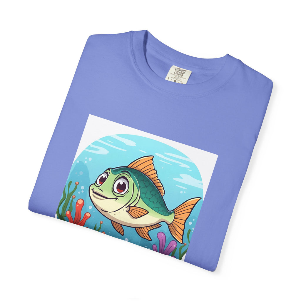 Playful Fish T-Shirt for Nature Lovers, Here Fishy Fishy Fishy Tee, Unisex Casual Wear, Perfect for Birthdays, Summer Fun, Beach Outings