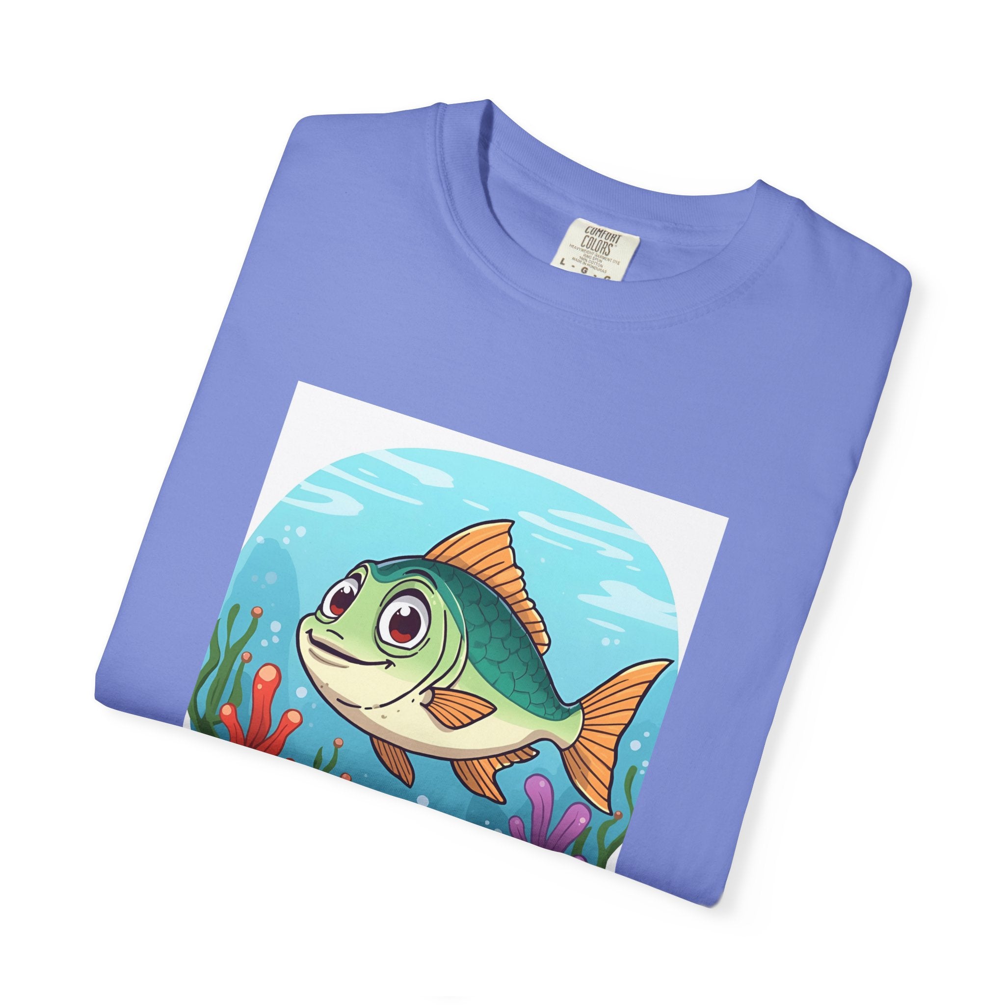 Playful Fish T-Shirt for Nature Lovers, Here Fishy Fishy Fishy Tee, Unisex Casual Wear, Perfect for Birthdays, Summer Fun, Beach Outings